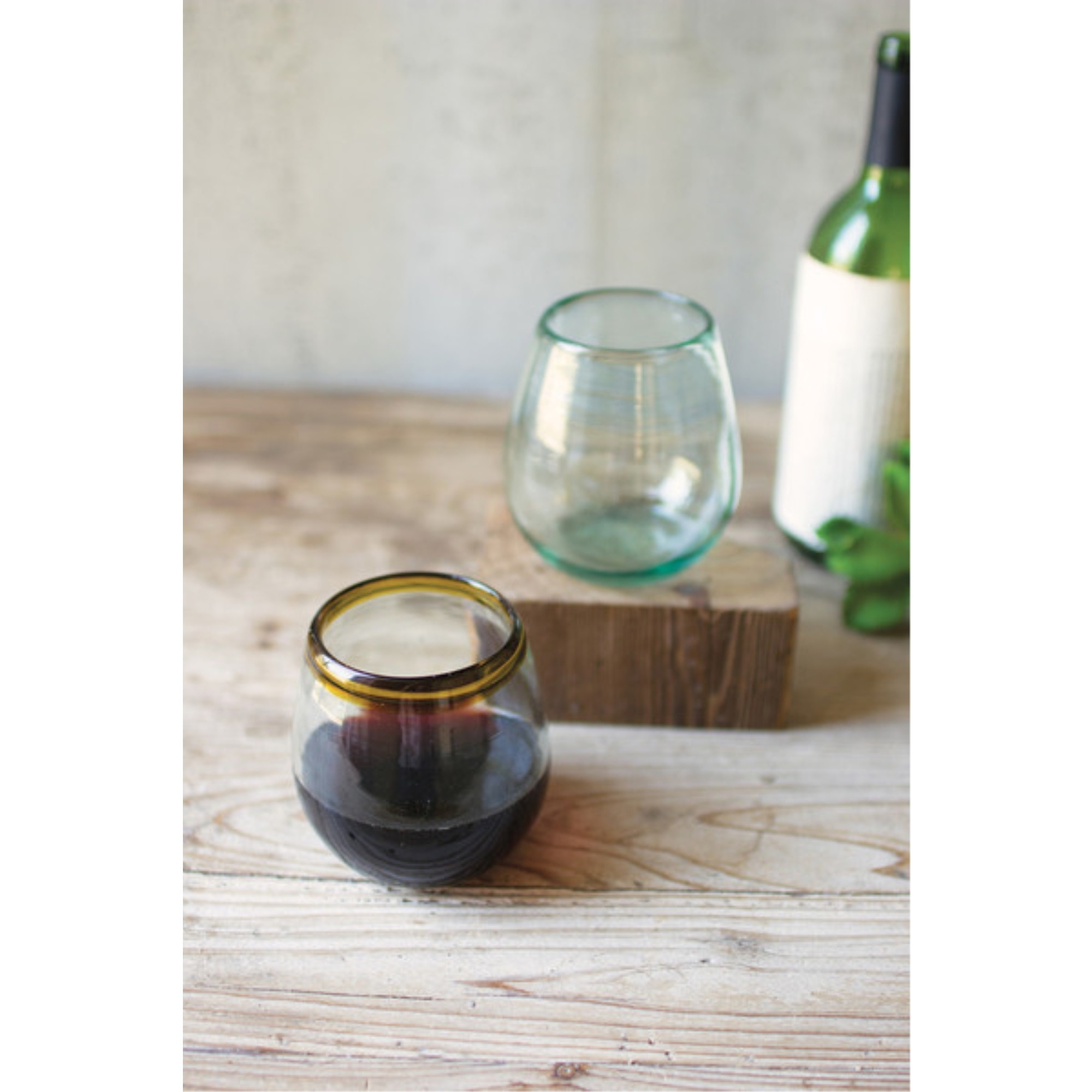 STEMLESS WINE GLASS-CLEAR