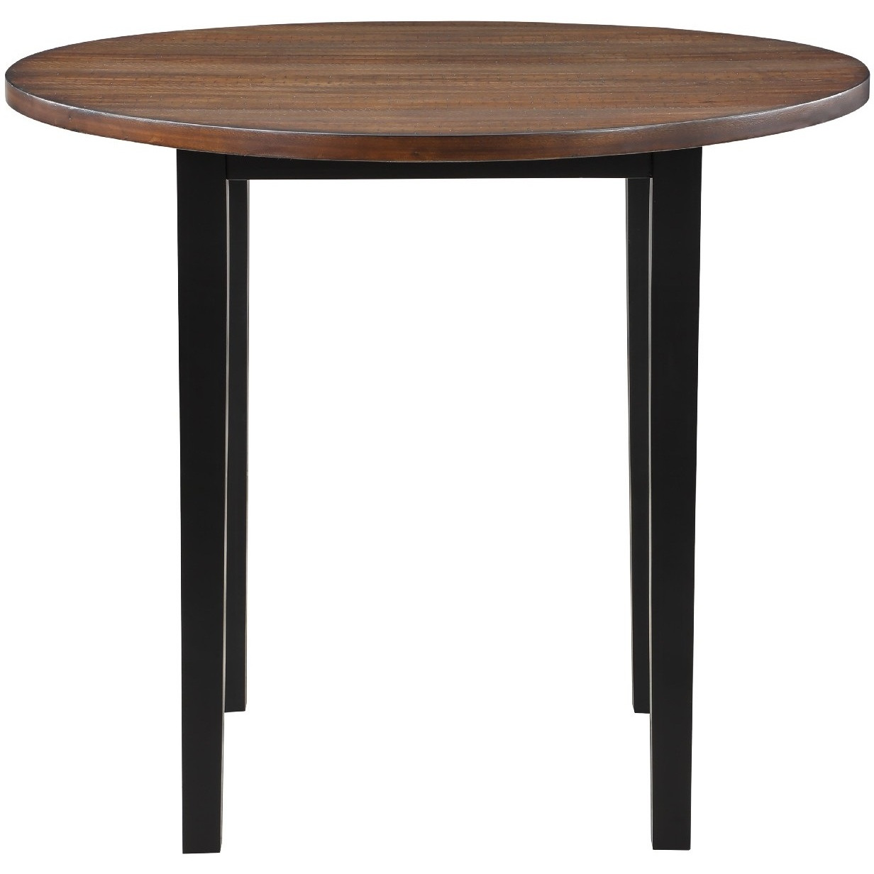 Jeremy 42 Inch 5 Piece Round Counter Table Set with Fabric Seat, Brown and Black