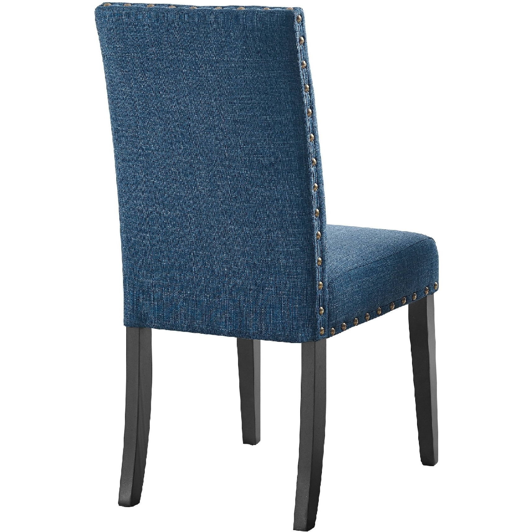 38 Inch Dining Chair with Nailhead Trim, Set of 2, Blue