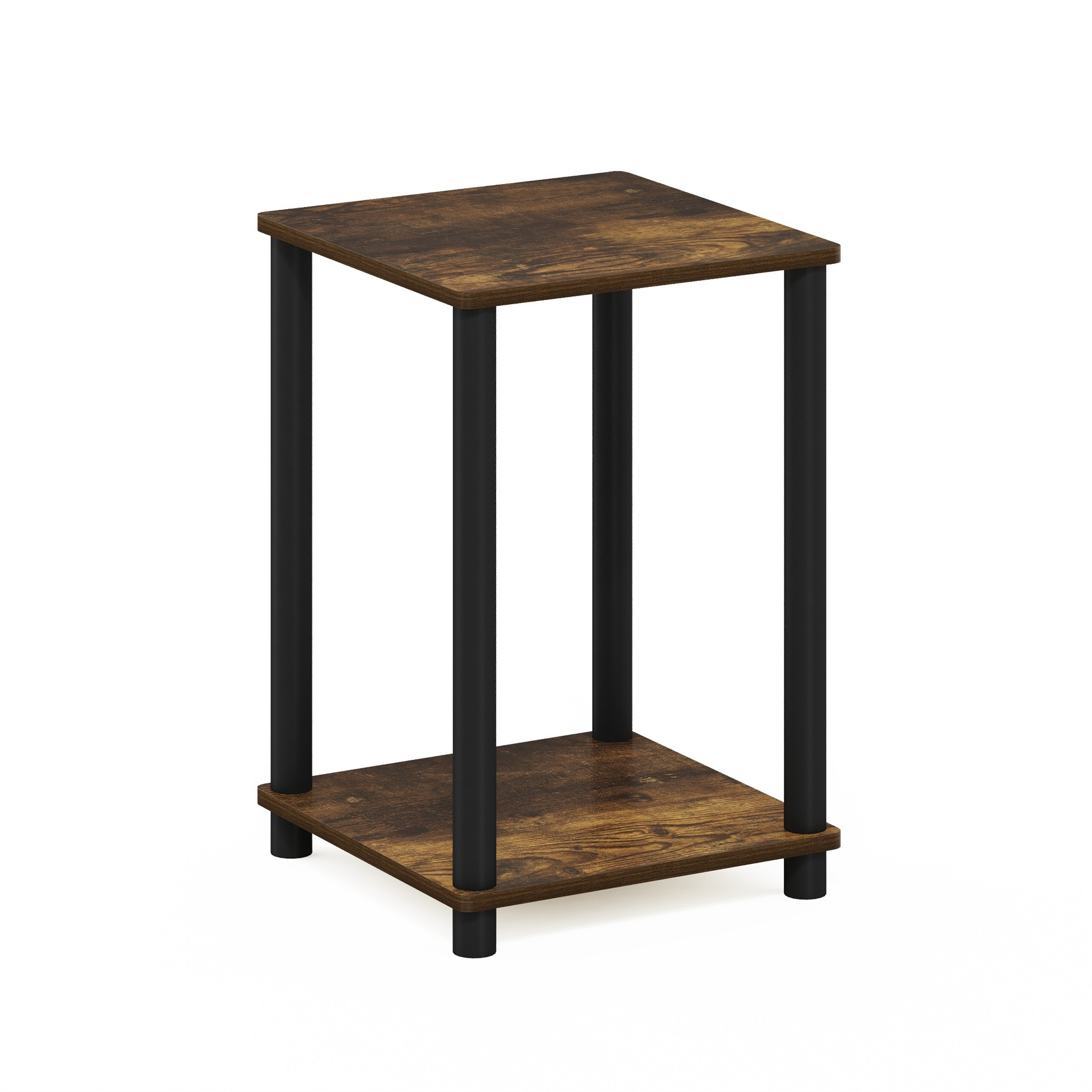 Furinno Turn-N-Tube Haydn End Table, Amber Pine/Black
