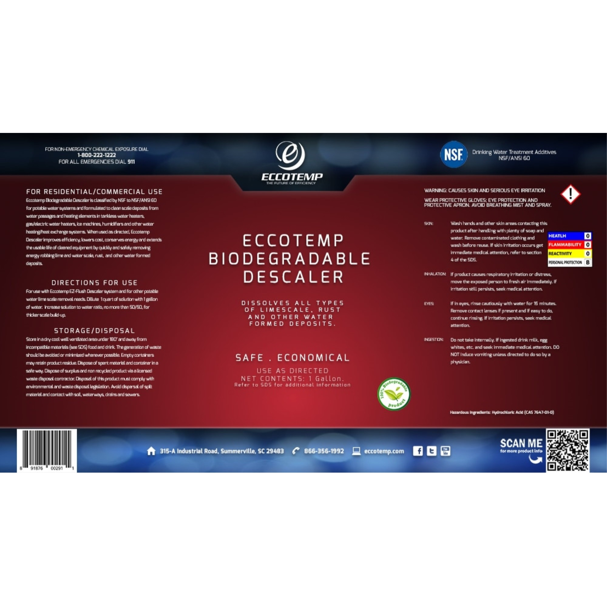 Eccotemp System Descaler Solution 1 Gal.