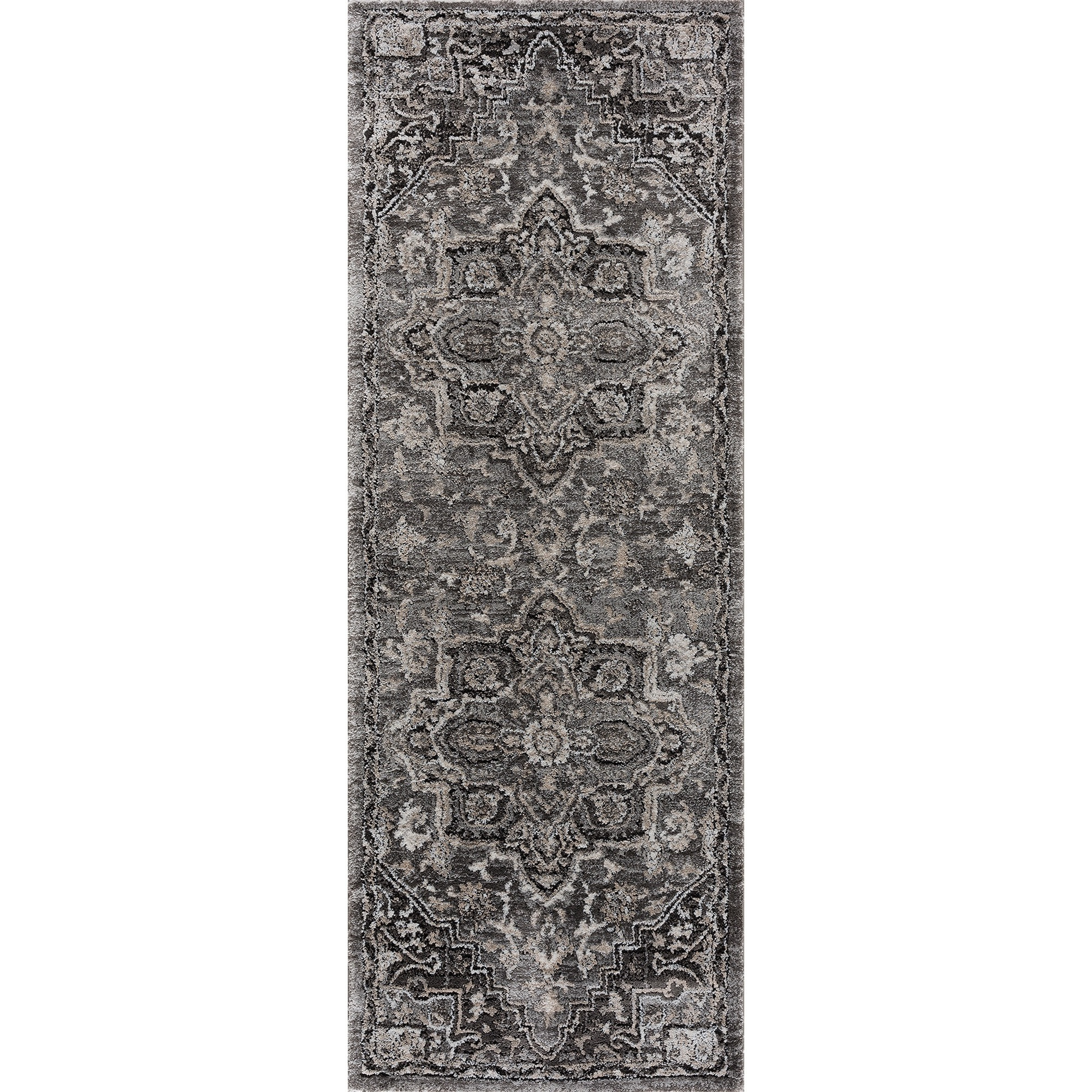 United Weavers Portsmouth Ancient Land  Grey Runner Rug 2'7" x 7'2"