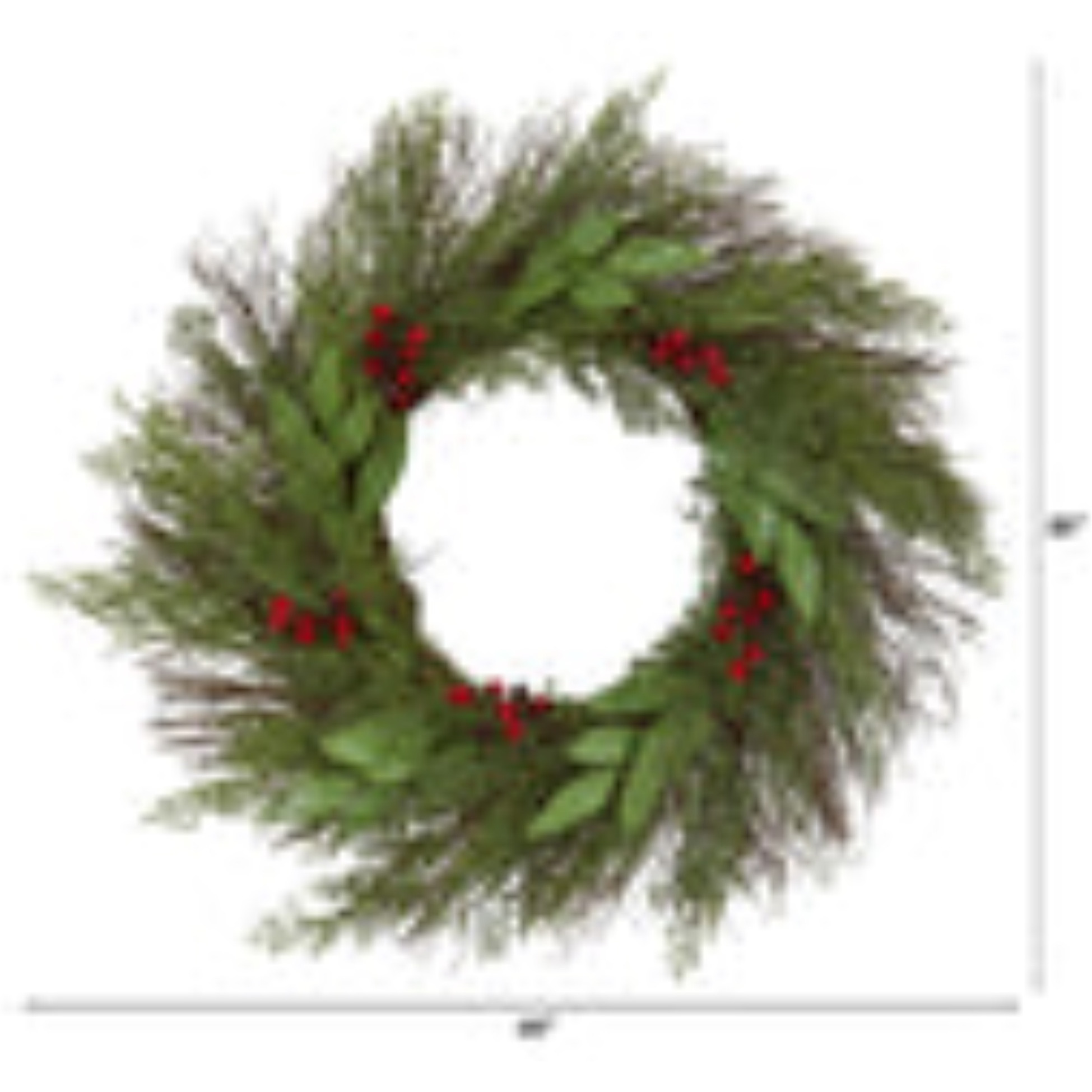 20 Cedar and Ruscus with Berries Artificial Wreath