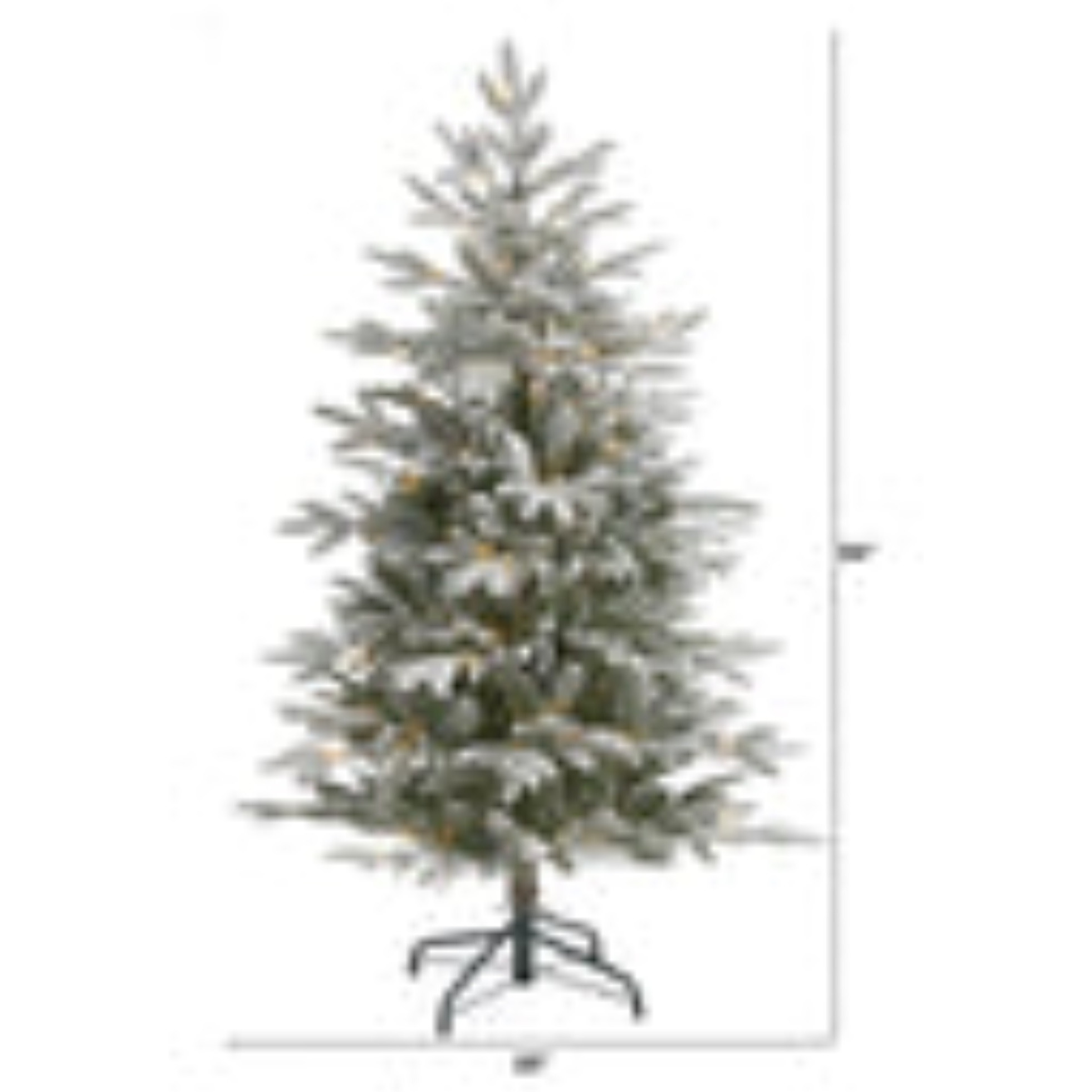 4.5 Flocked Manchester Spruce Artificial Christmas Tree with 100 Lights and 357 Bendable Branches