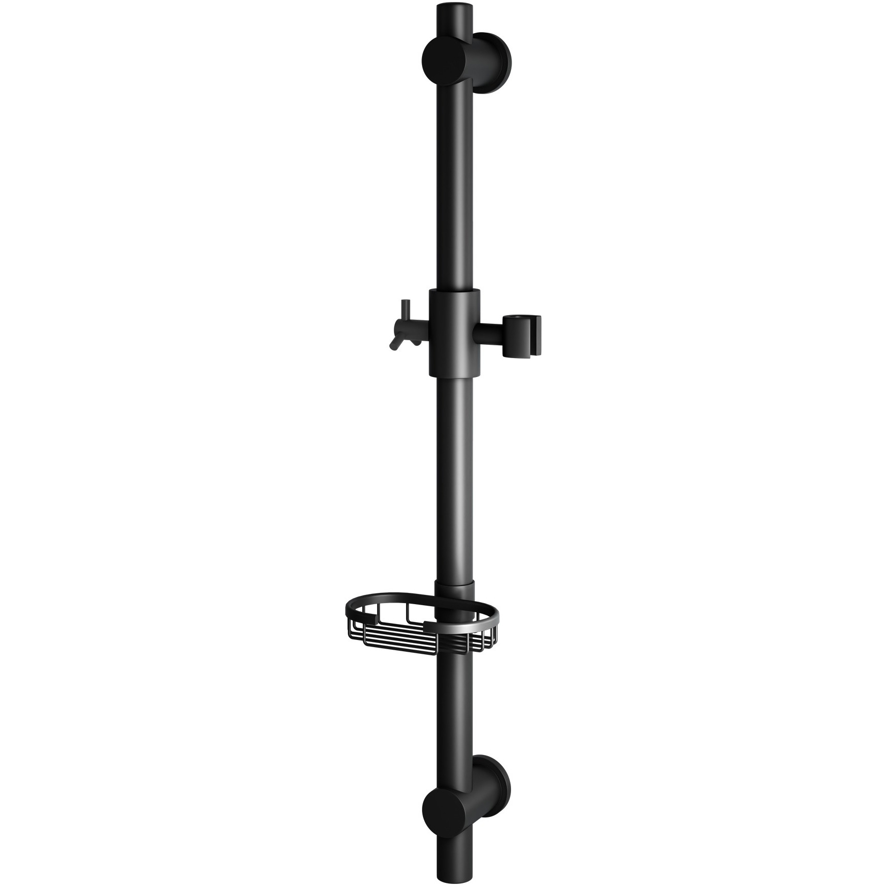 PULSE ShowerSpas Matte Black Adjustable Slide Bar Shower Panel Accessory
