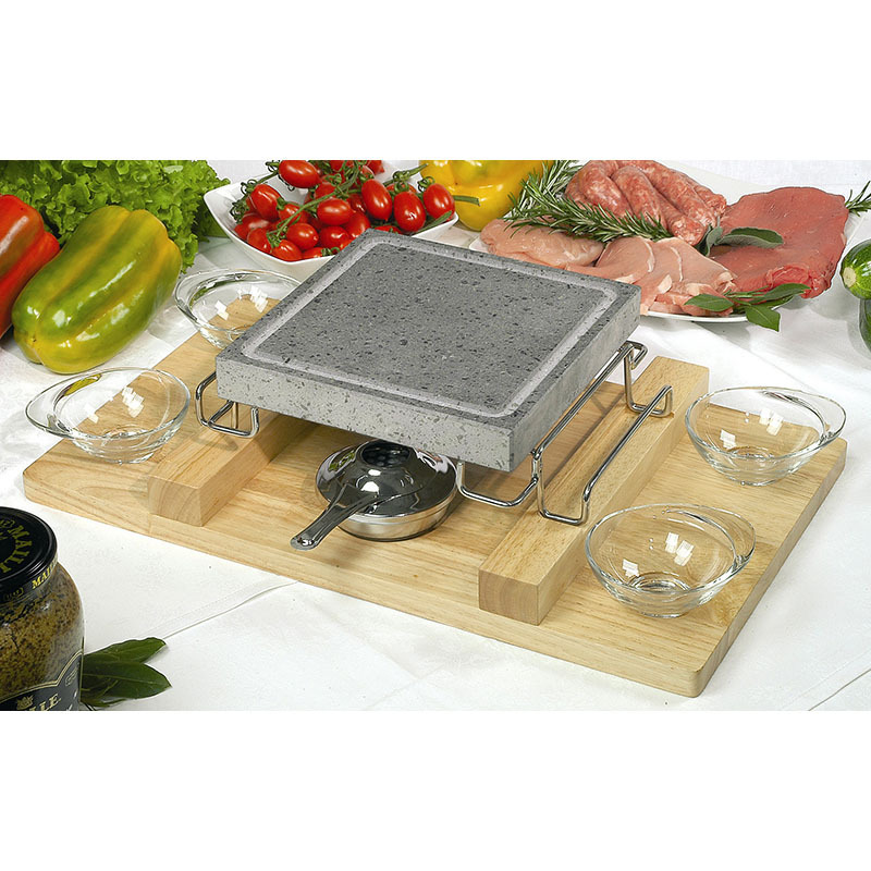 CONVIVIO VOLCANIC COOKING STONE SET - SQUARE