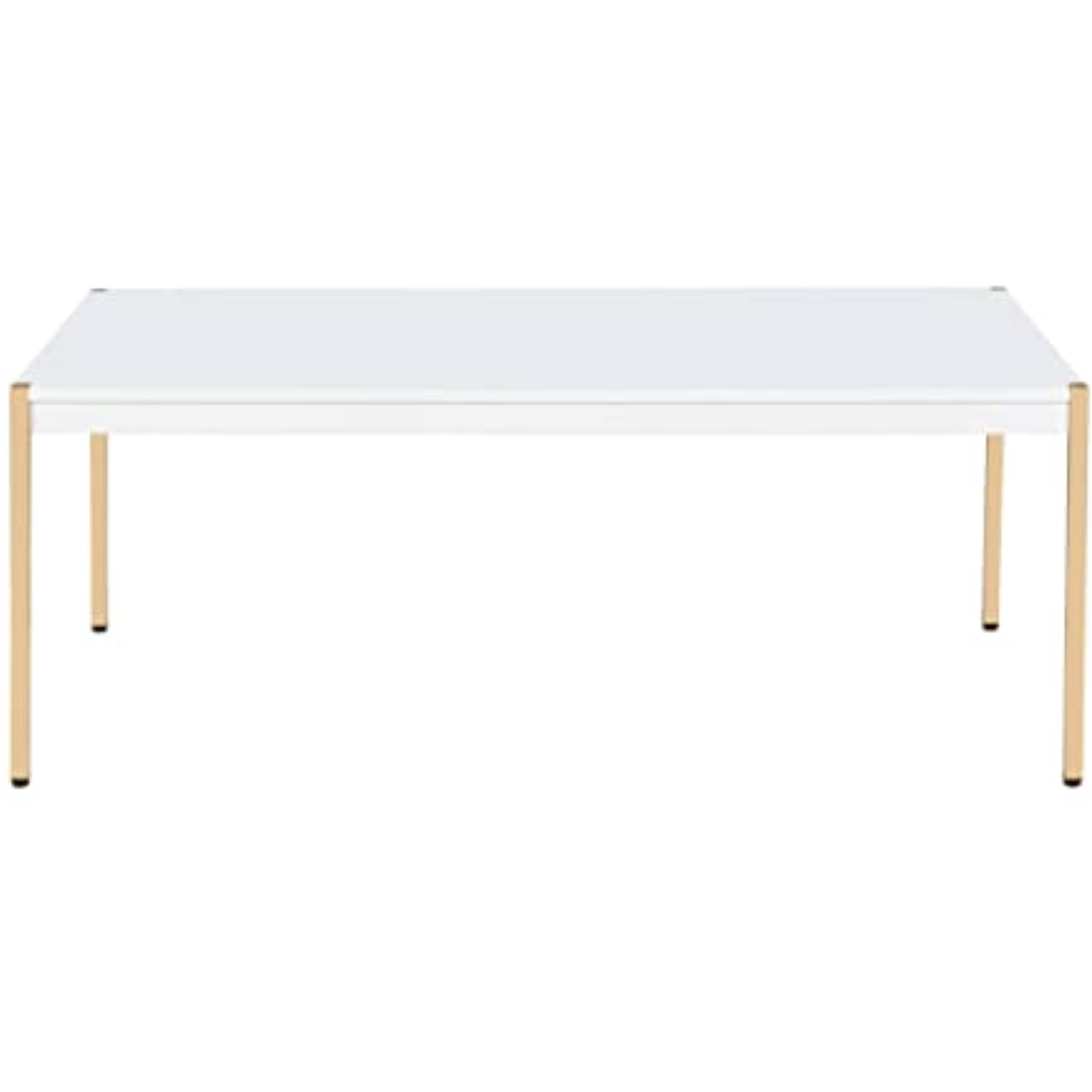 LV00034 - Coffee Table, White & Gold Finish - Otrac