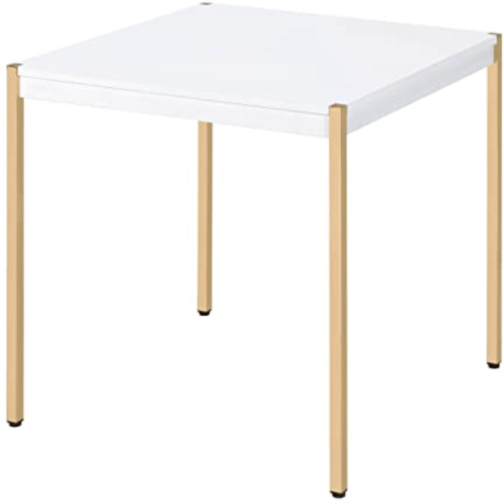 LV00035 - End Table, White & Gold Finish - Otrac