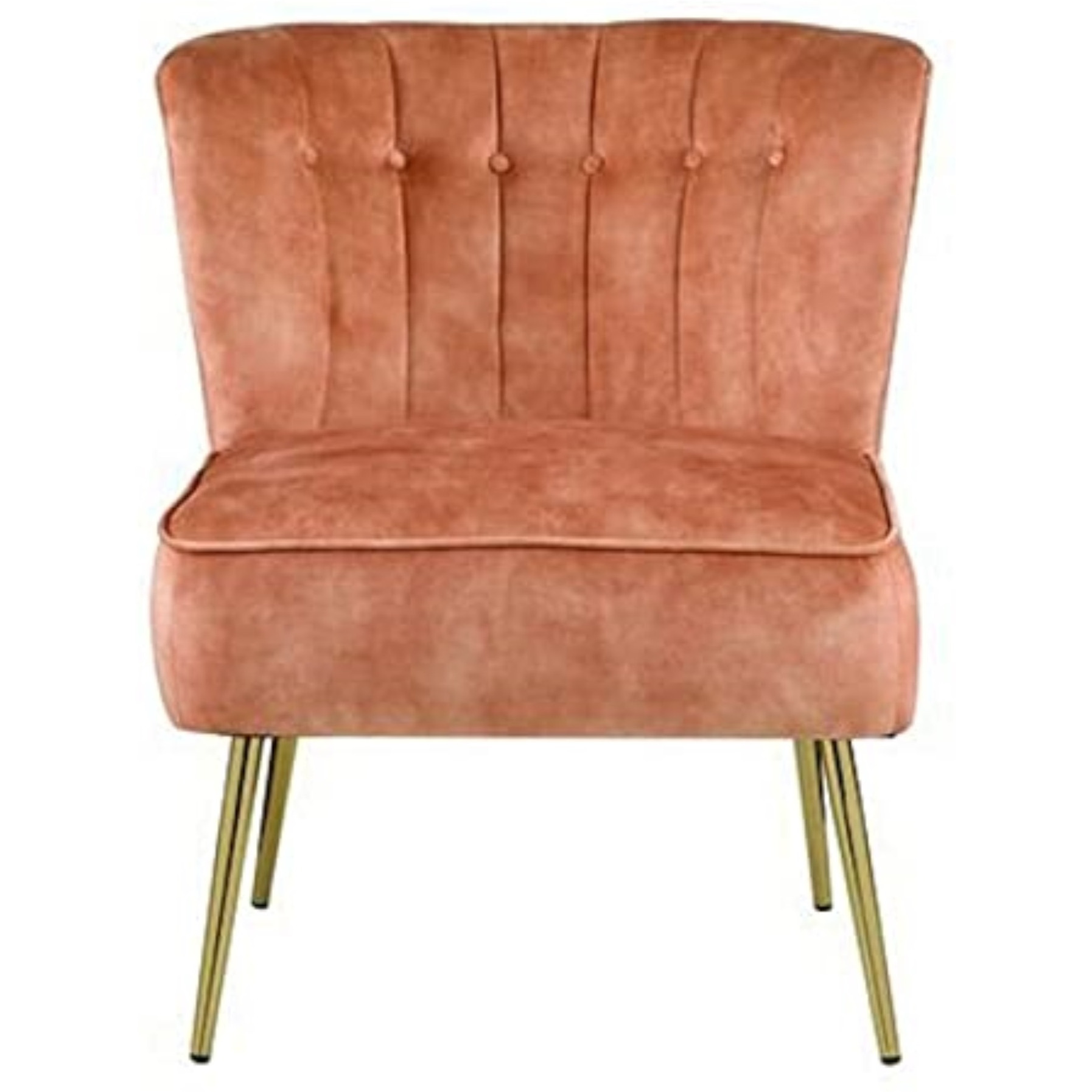 AC00126 - Accent Chair, Burnt Orange Velvet - Sambell