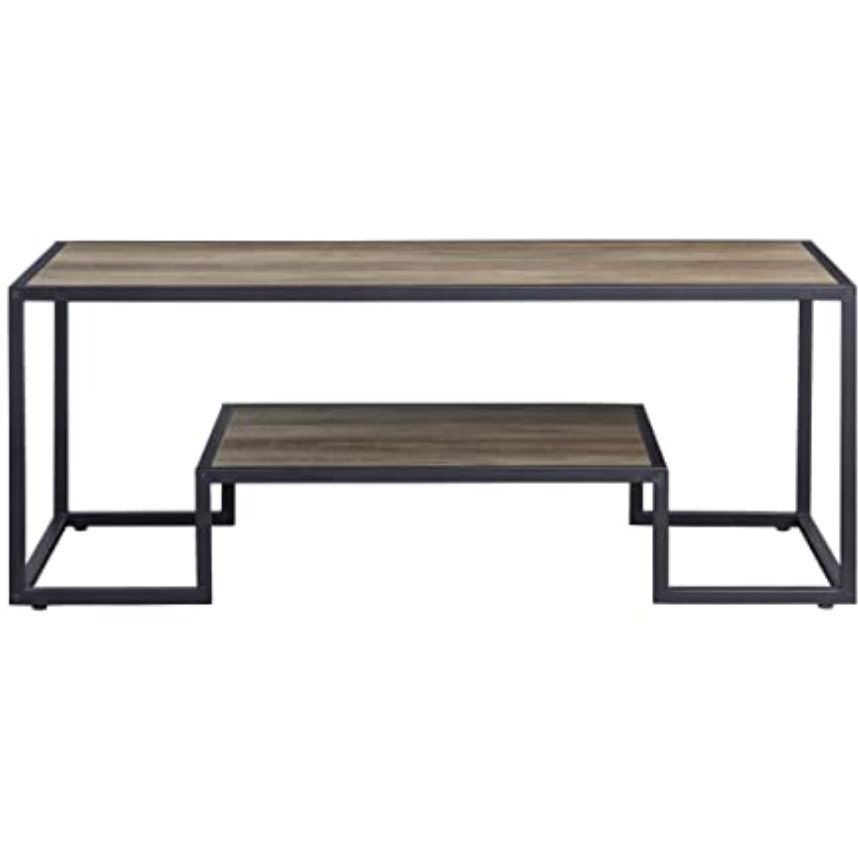 LV00324 - Coffee Table, Rustic Oak & Black Finish - Idella