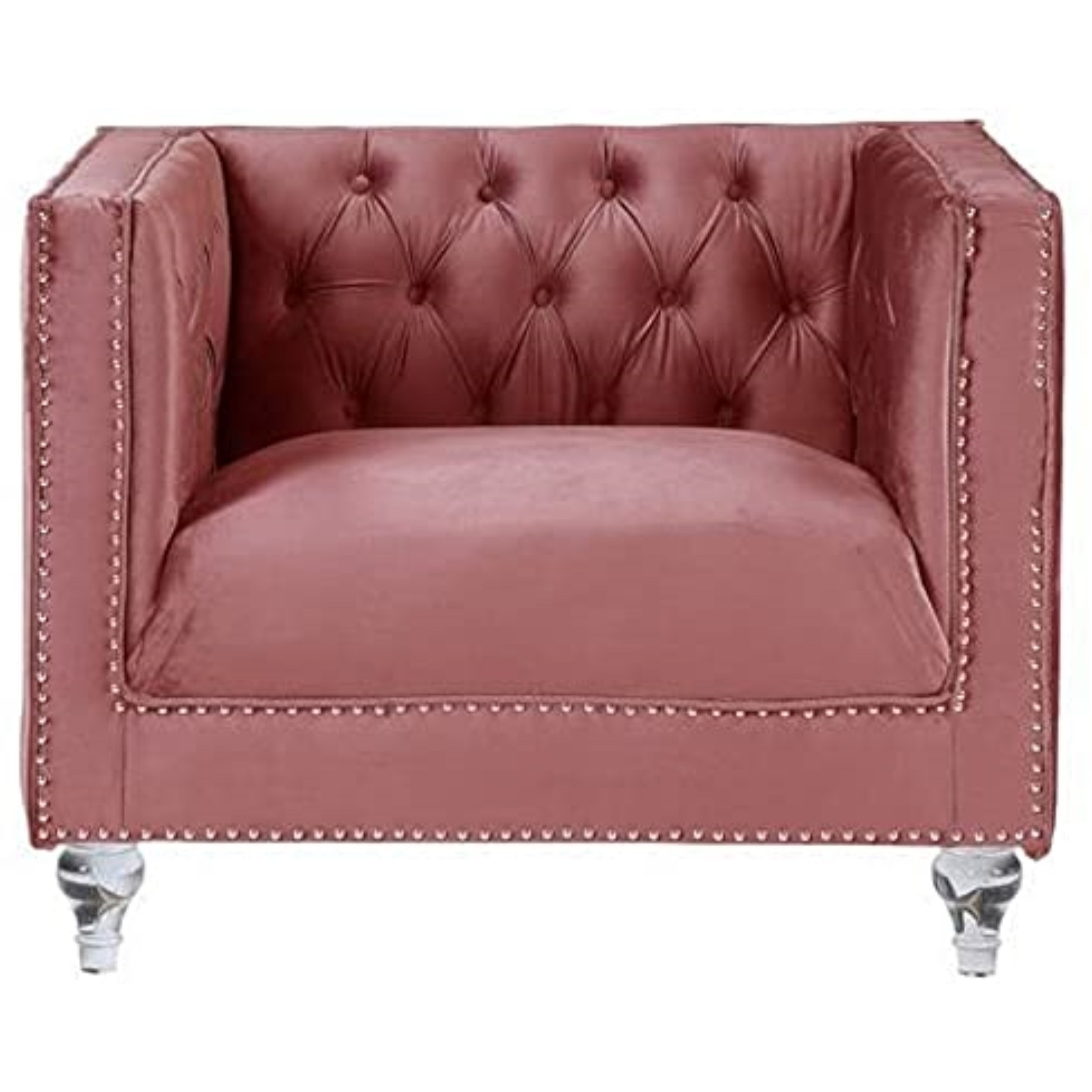 LV00329 - Chair, Pink Velvet - HeiberoII