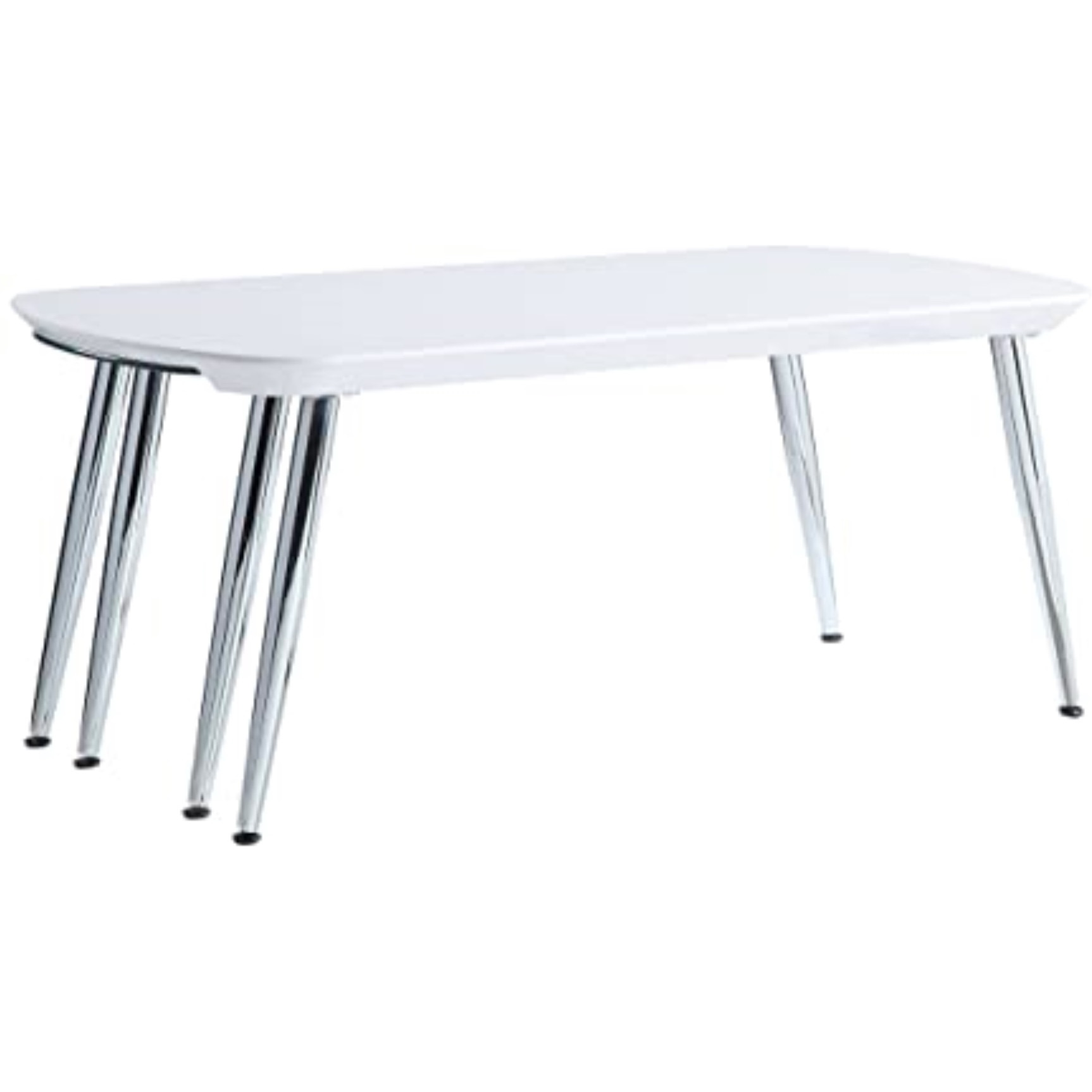 LV00363 - Coffee Table, White & Chrome Finish - Patina