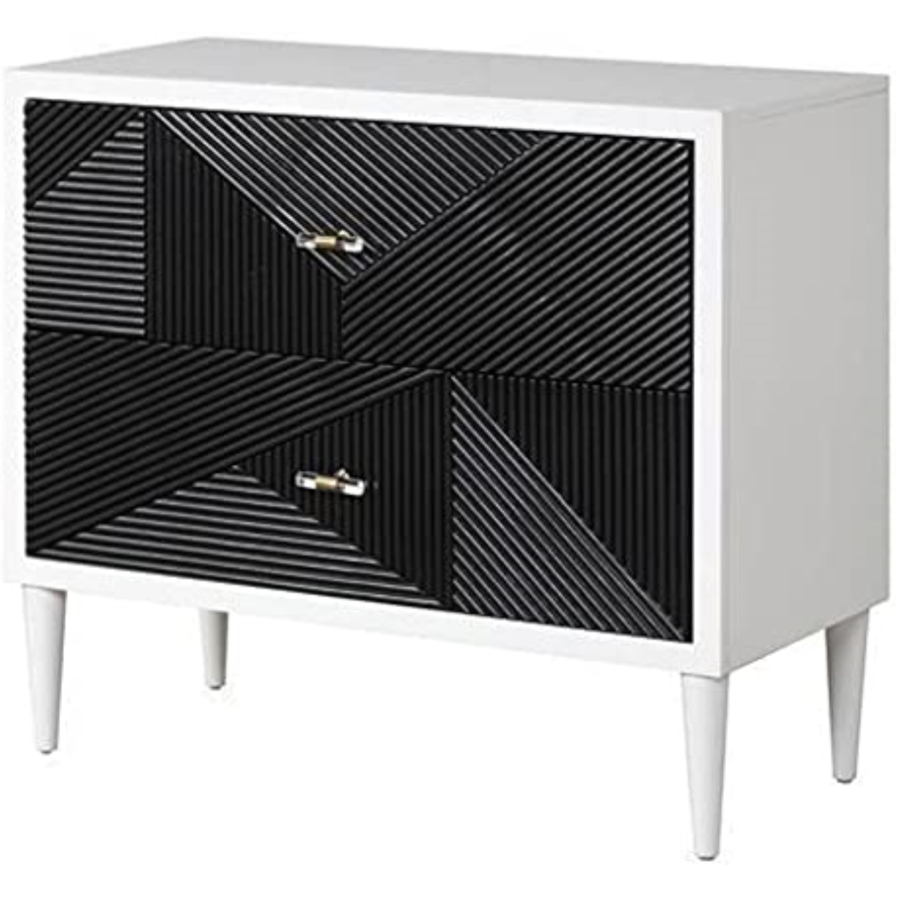 AC00394 - Accent Table, White & Black Finish - Dubni