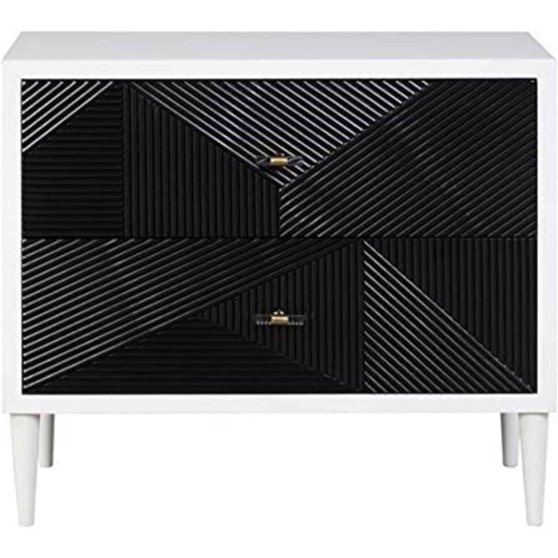 AC00394 - Accent Table, White & Black Finish - Dubni