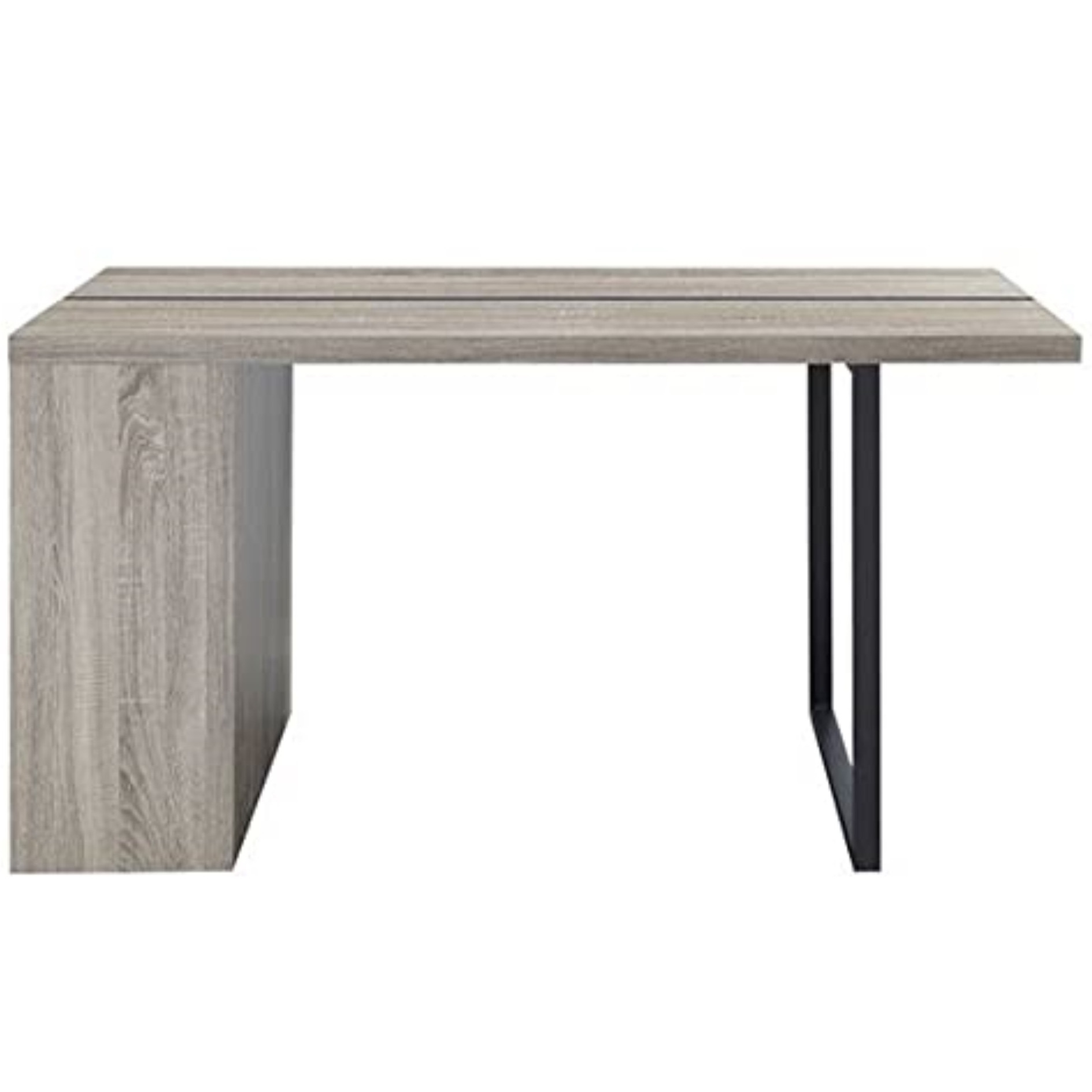 DN00401 - Dining Table, Gray Oak & Black Finish - Patwin