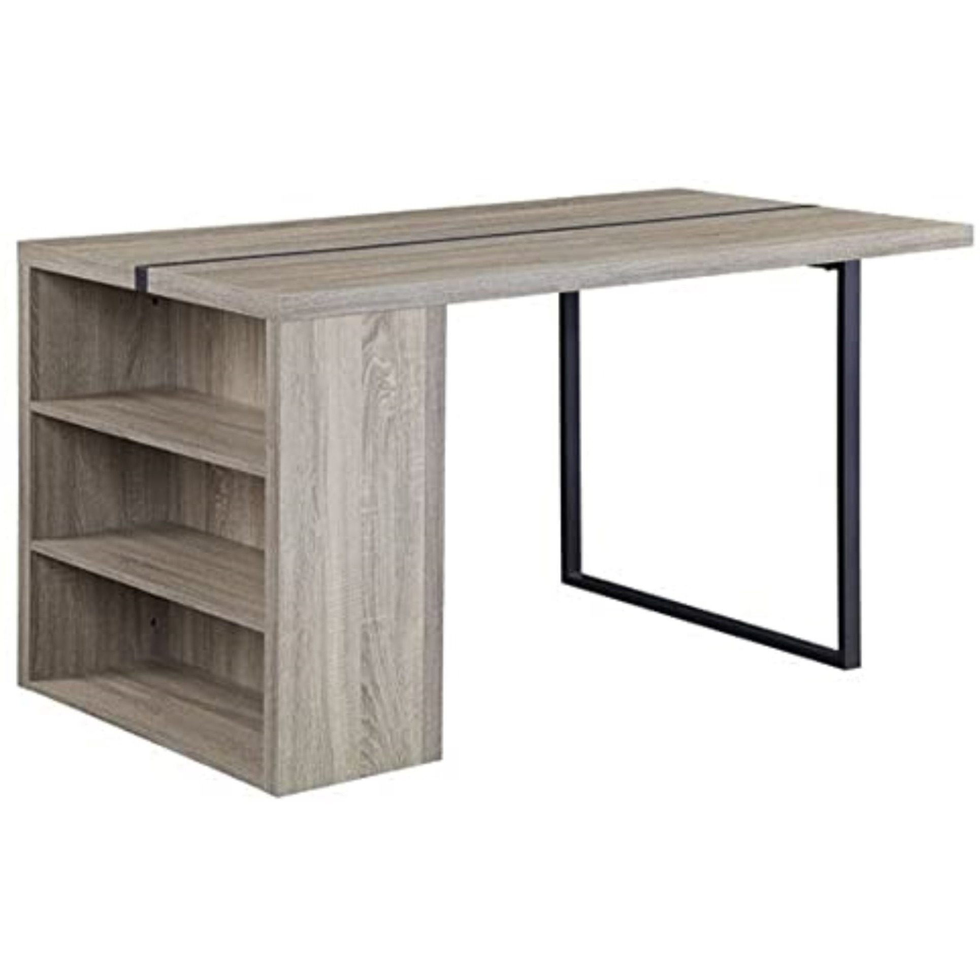 DN00401 - Dining Table, Gray Oak & Black Finish - Patwin