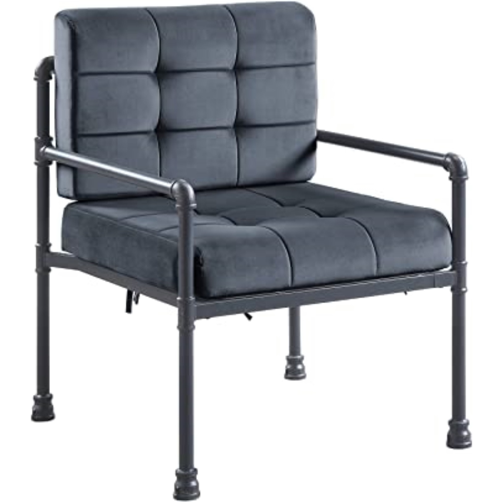 AC00429 - Chair, Gray Velvet & Sandy Gray Finish - Brantley