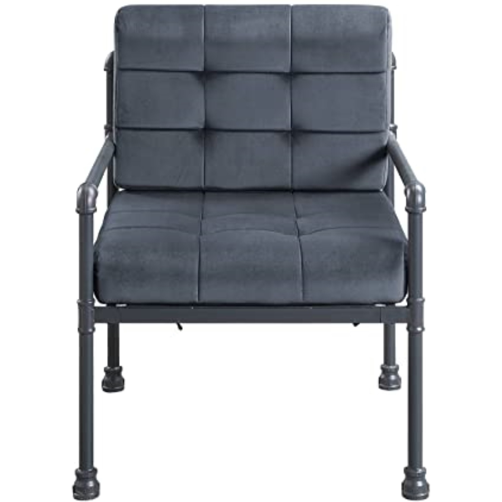 AC00429 - Chair, Gray Velvet & Sandy Gray Finish - Brantley