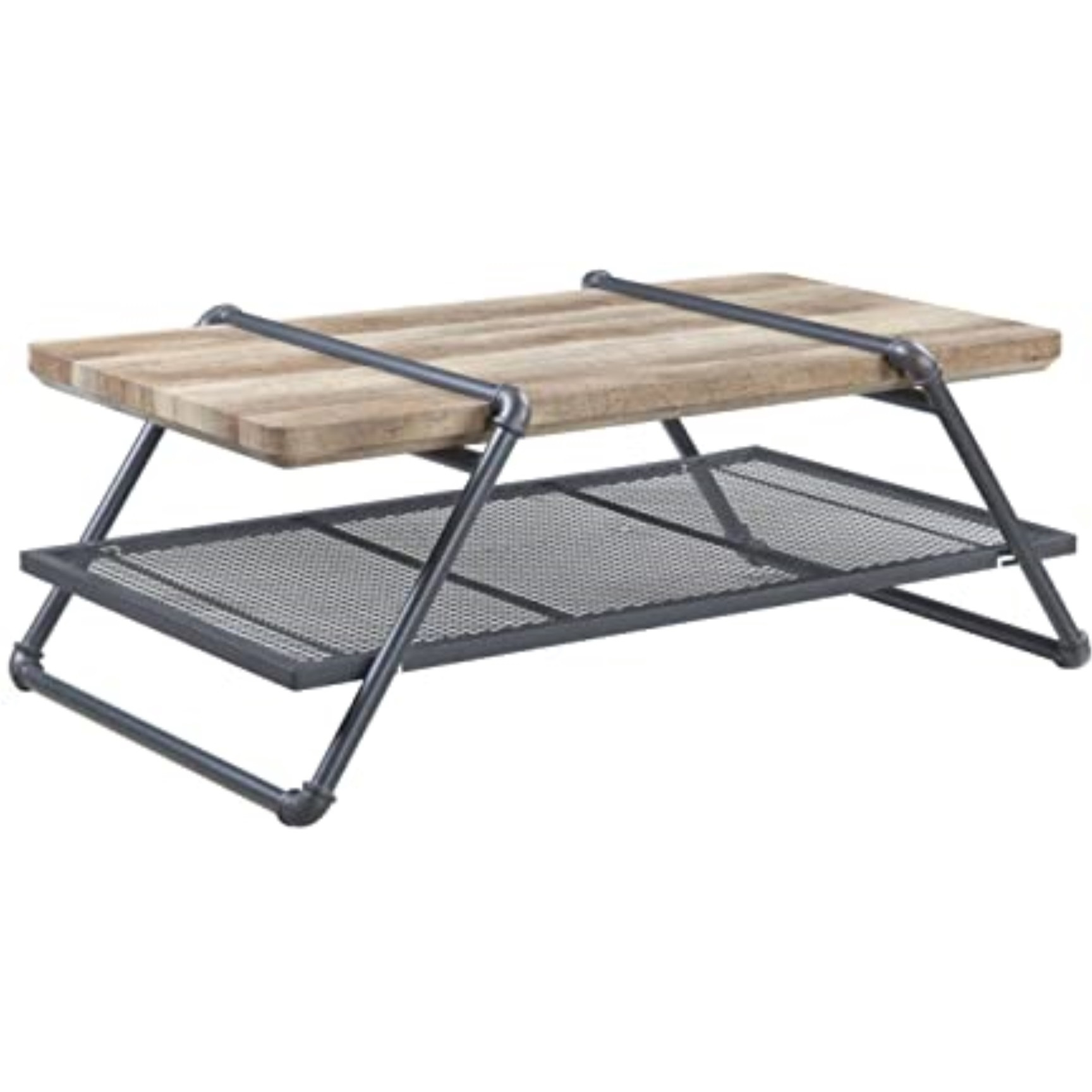 LV00430 - Coffee Table, Oak & Sandy Gray Finish - Brantley