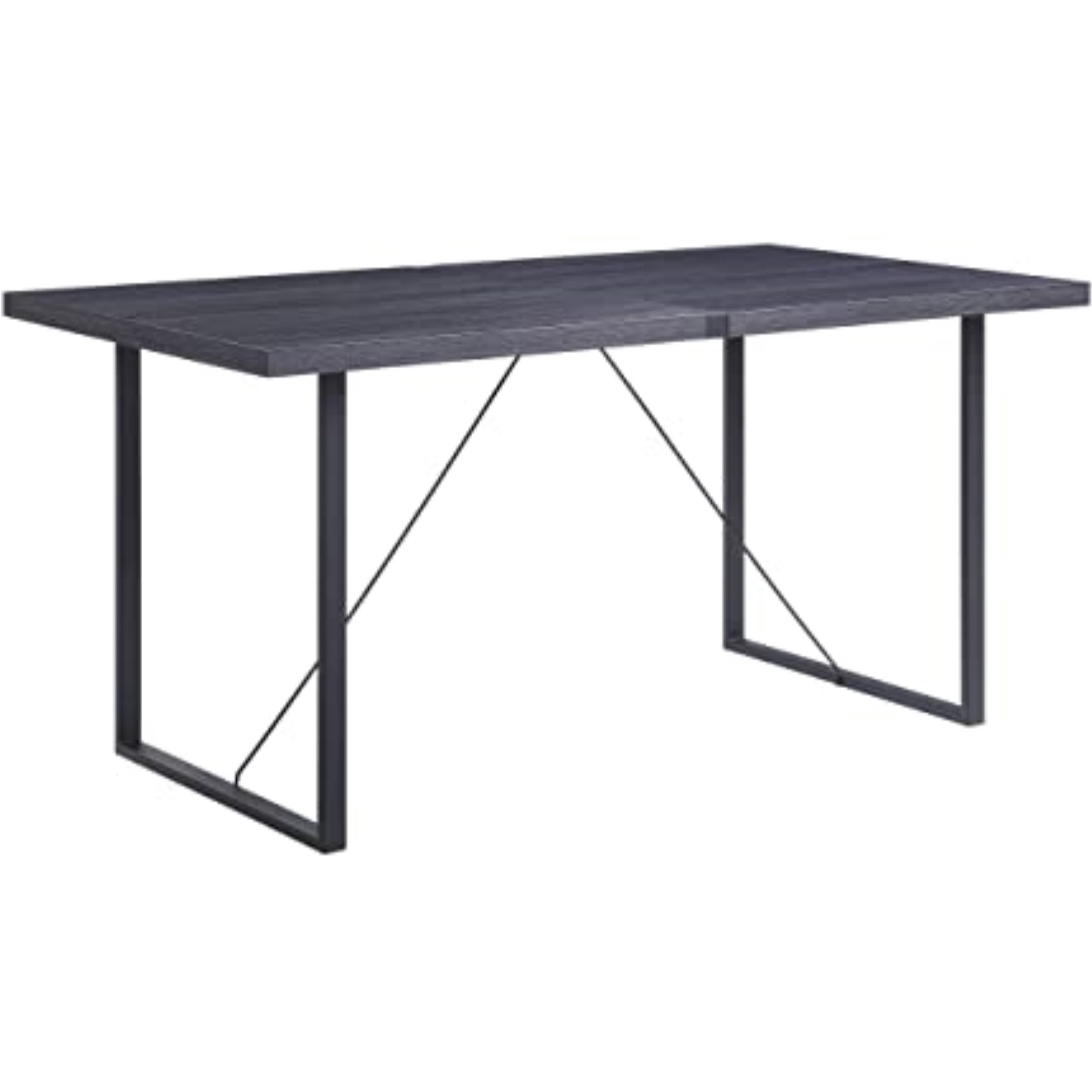 DN00447 - Dinning Table, Gray Oak & Black Finish - Nakula