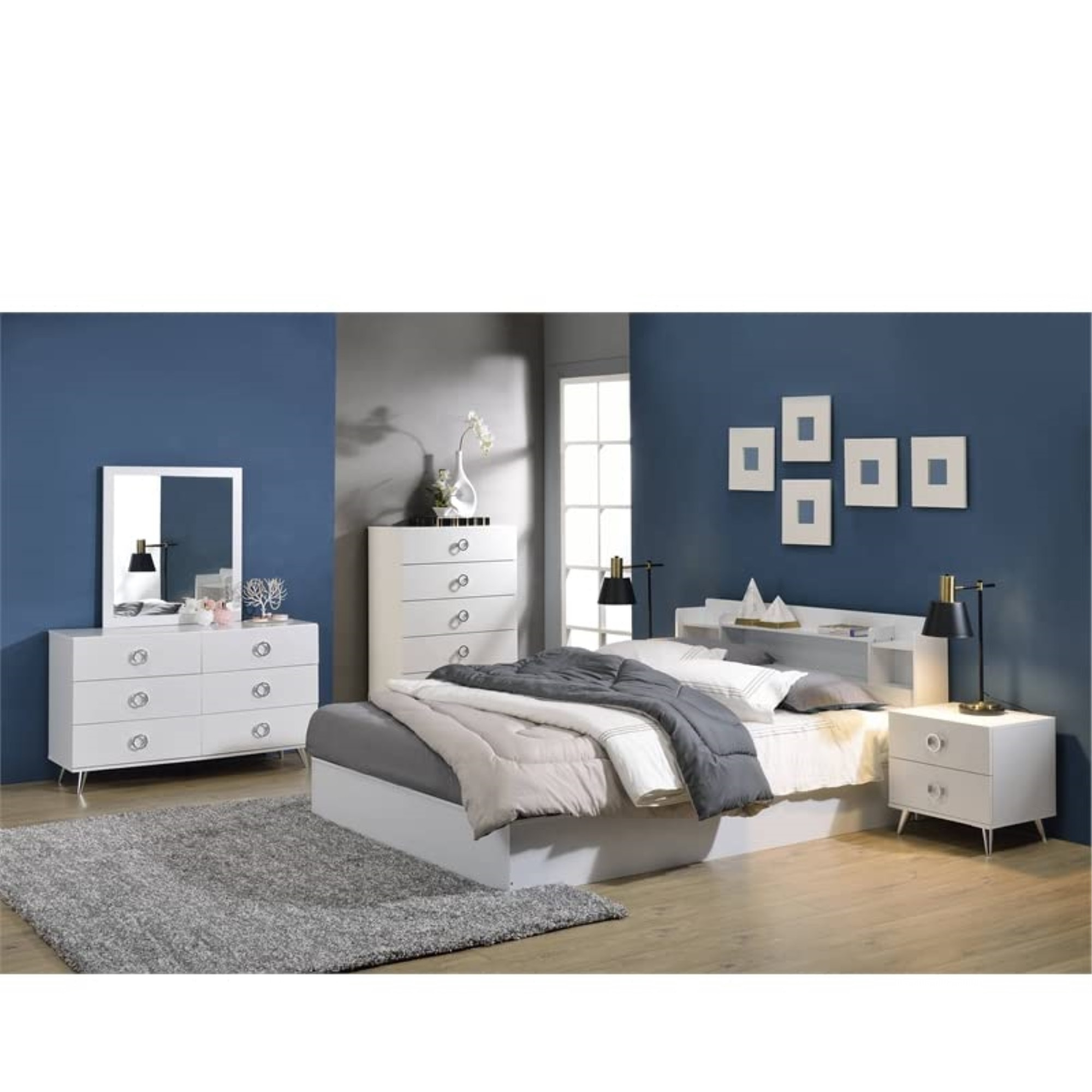 BD00550 - Mirror, White Finish - Perse