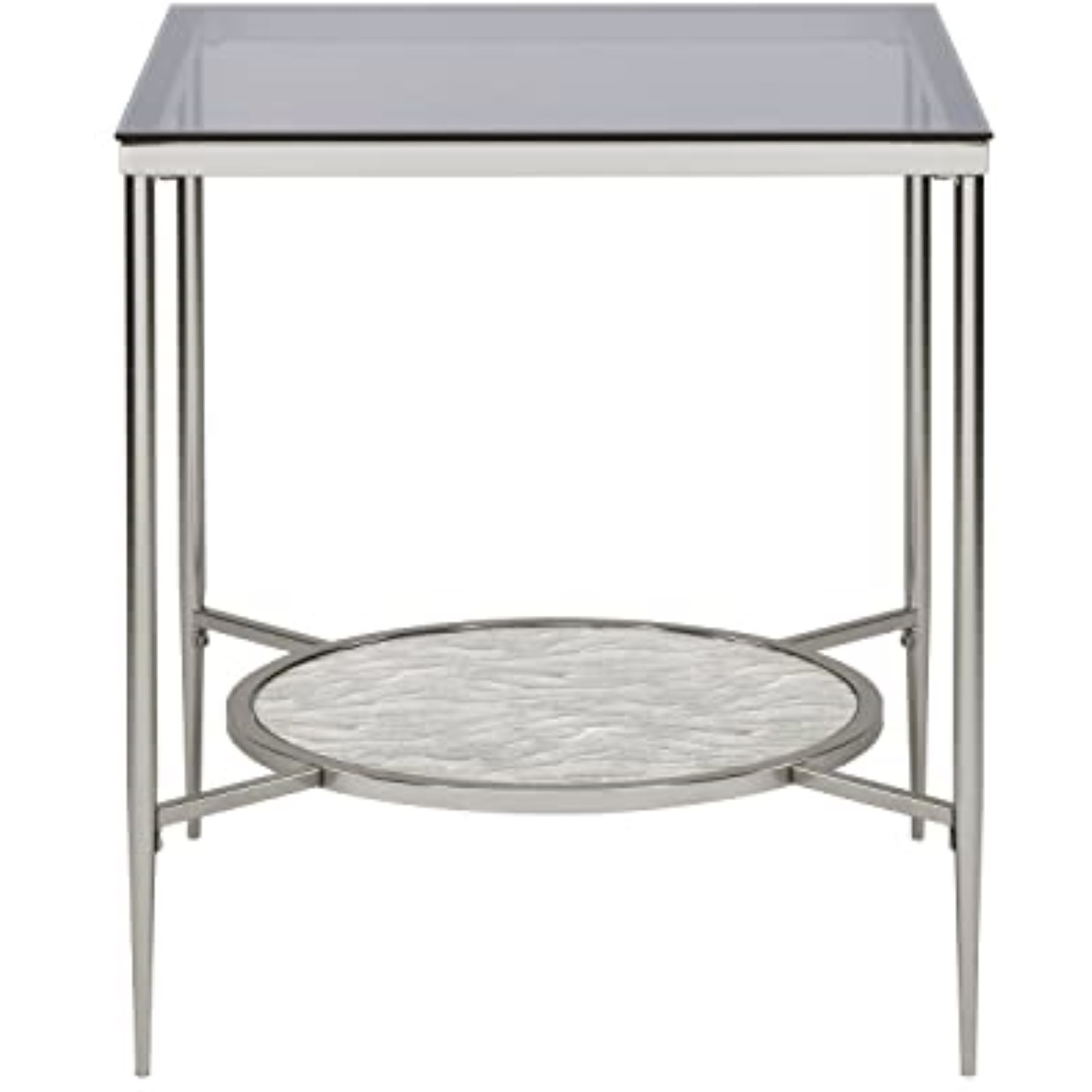 LV00575 - End Table, Glass & Chrome Finish - Adelrik