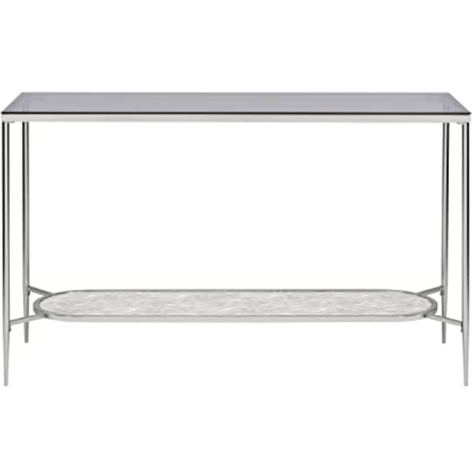 LV00576 - Sofa Table, Glass & Chrome Finish - Adelrik