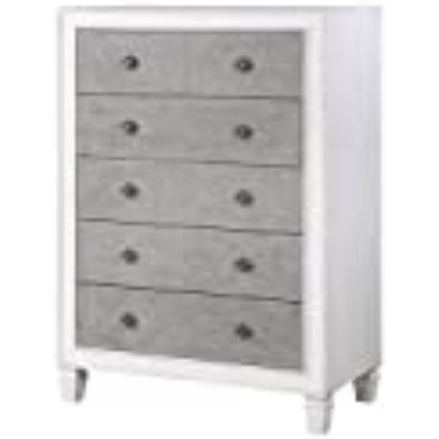 BD00664 - Chest, Rustic Gray & Weathered White Finish - Katia