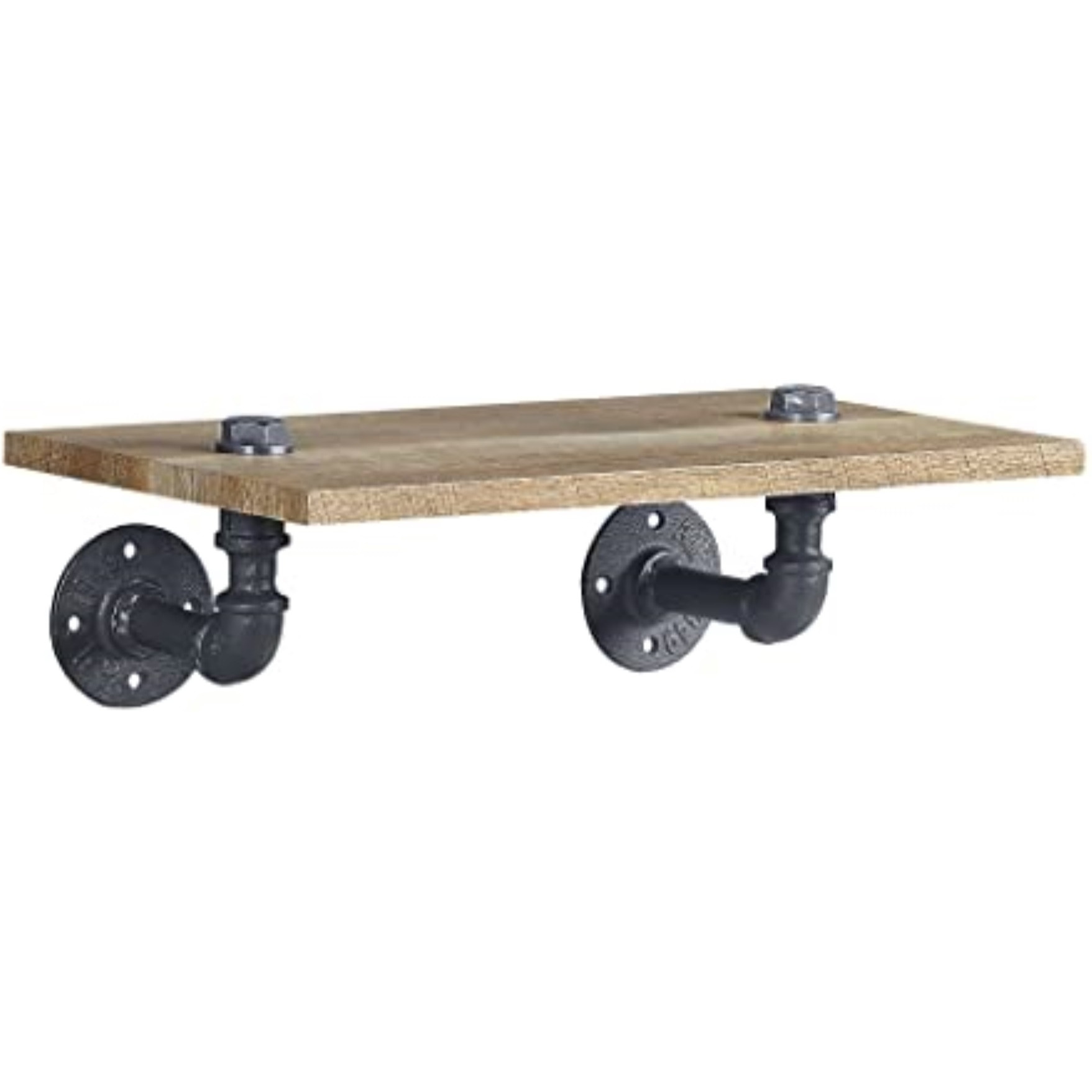 AC00734 - Wall Rack w/1 Shelf, Oak & Sandy Black Finish - Brantley