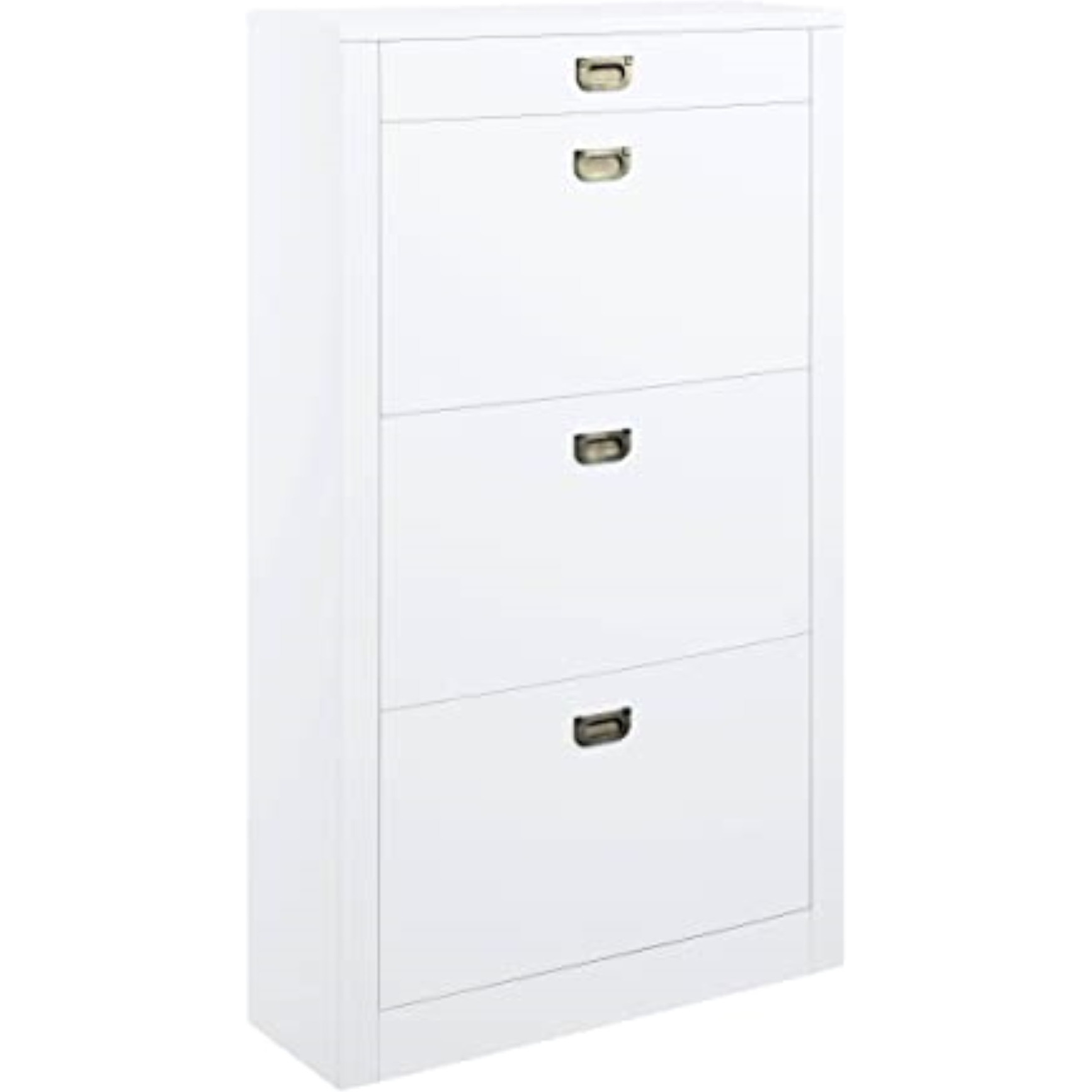 AC00744 - Shoe Cabinet, White High Gloss Finish - Pagan