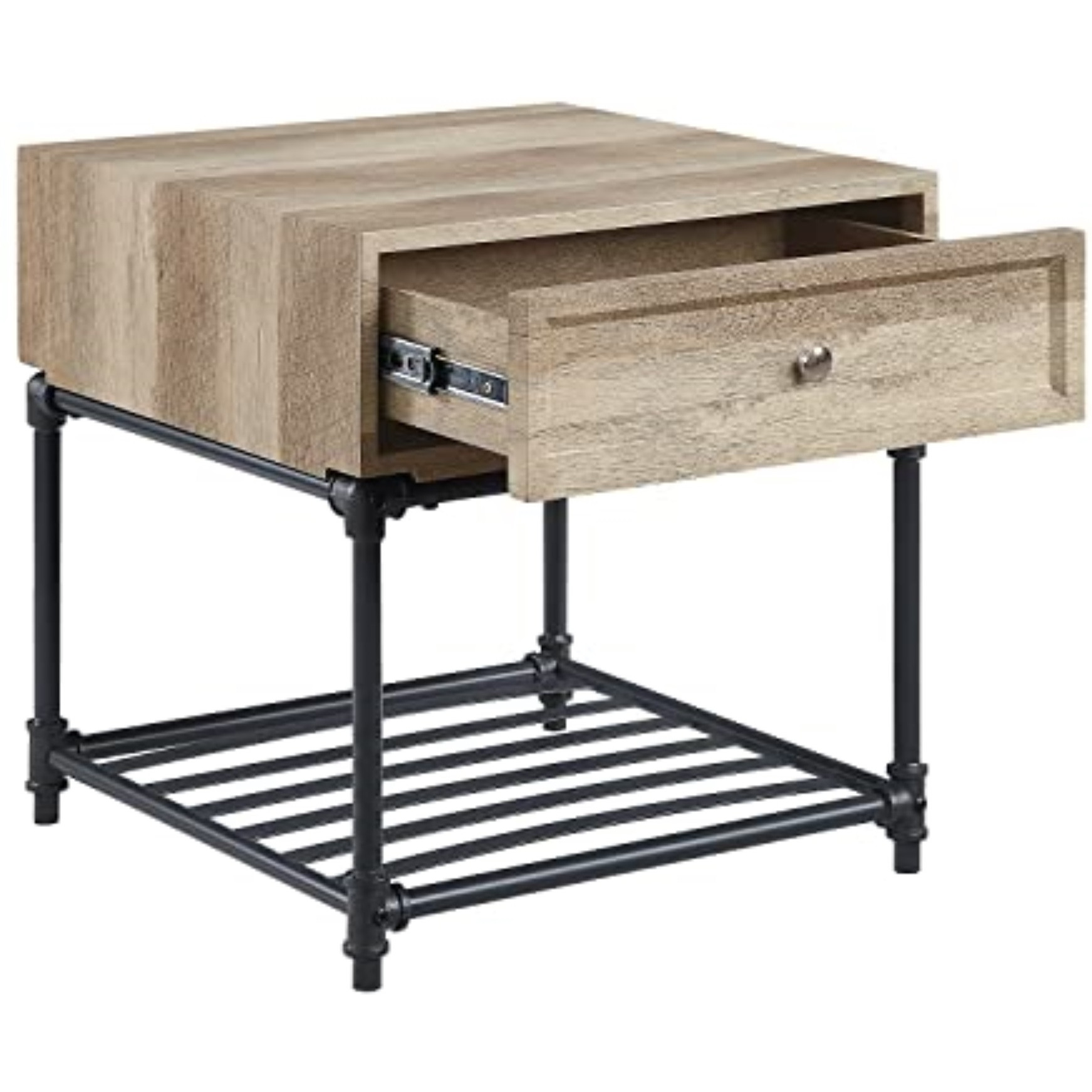 LV00749 - End Table, Oak & Sandy Black Finish - Brantley