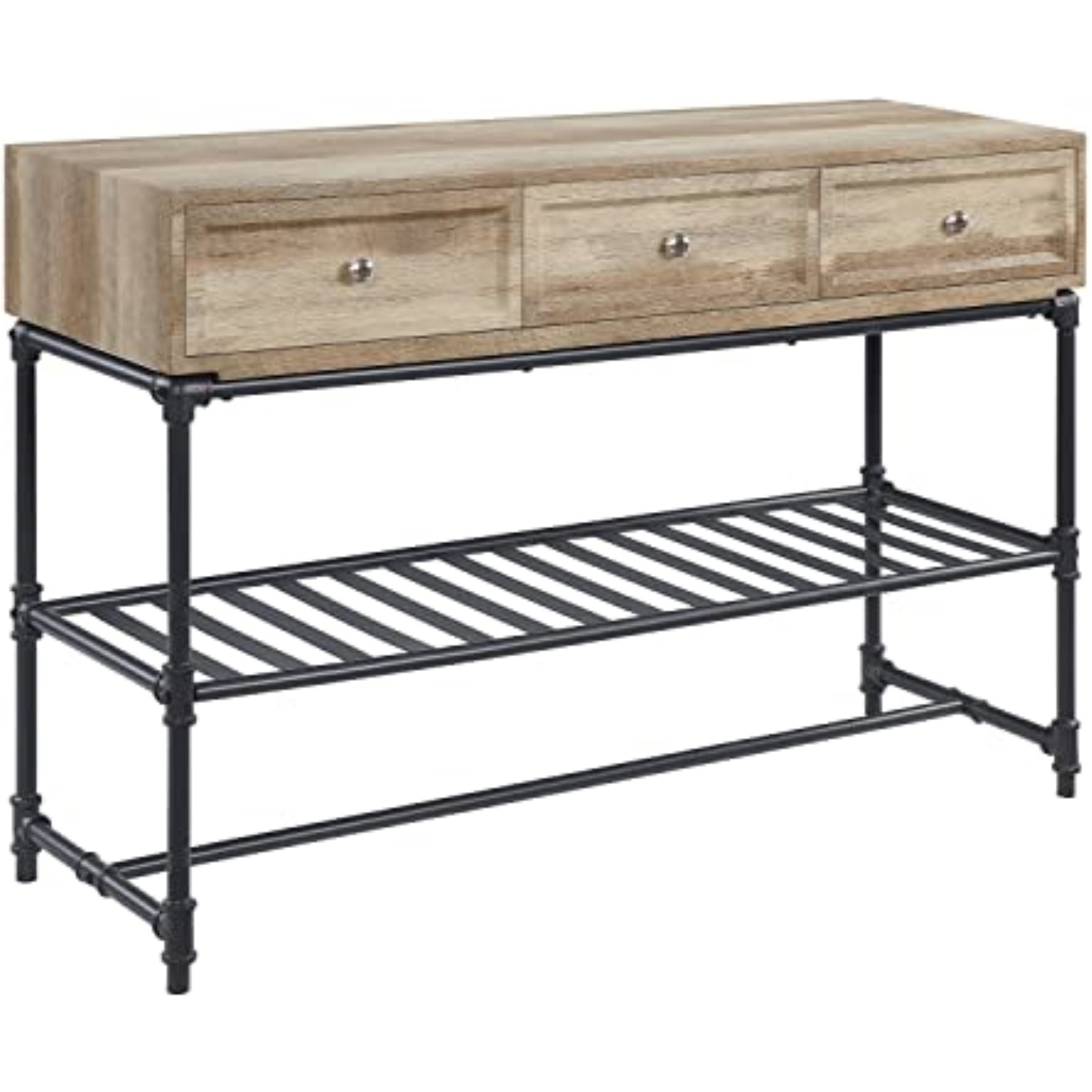 LV00750 - sofa Table, Oak & Sandy Black Finish - Brantley