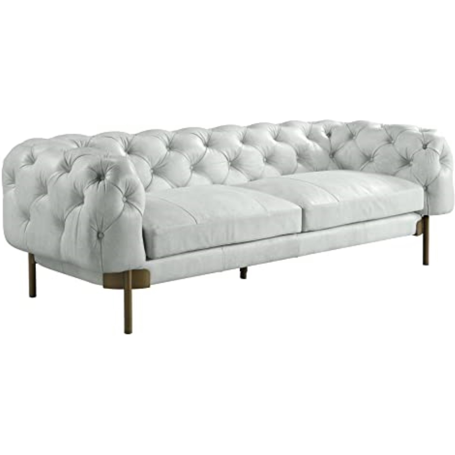 LV01021 - Sofa, Vintage White Top Grain Leather - Ragle