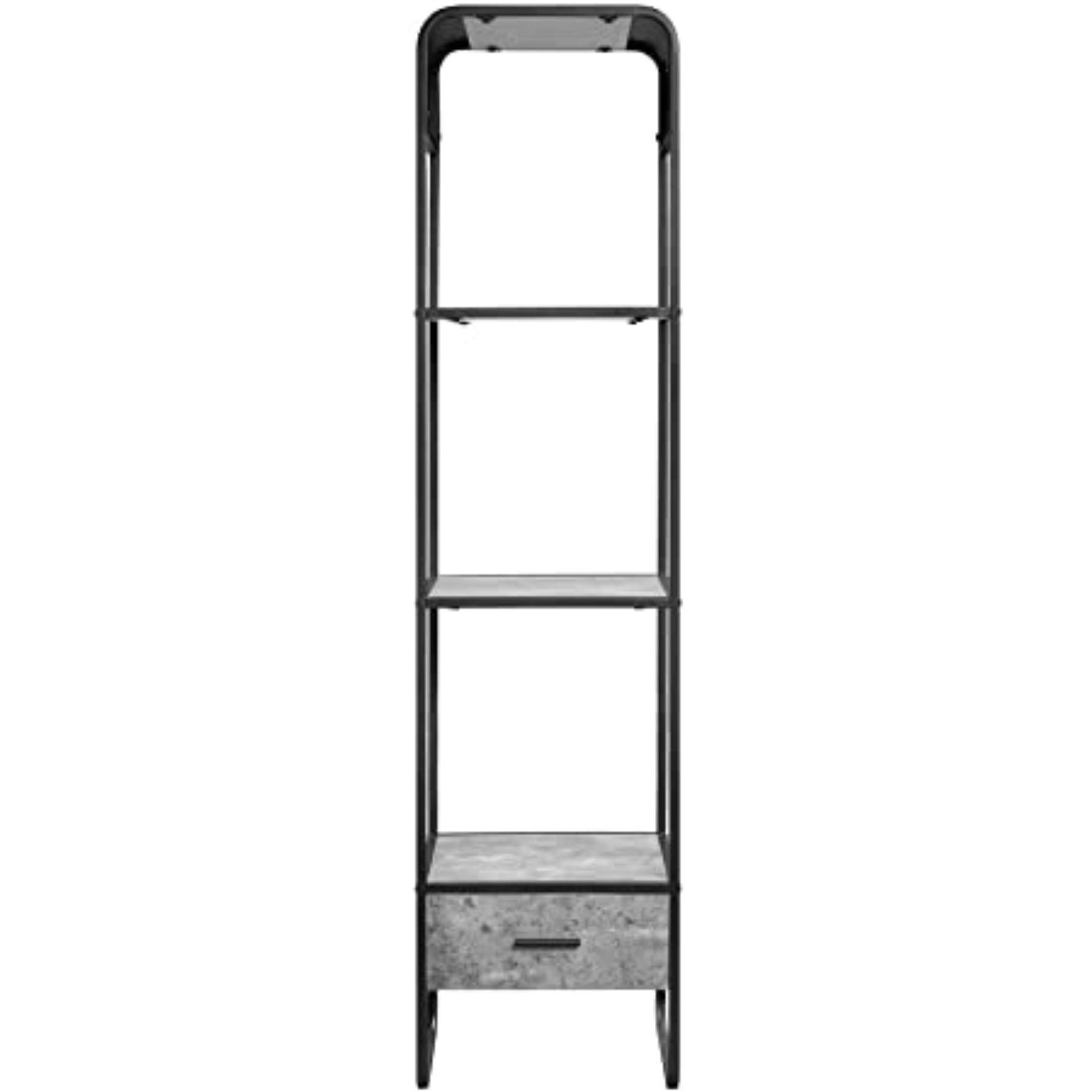 LV01144 - Side Pier, Concrete Gray & Black Finish - Raziela