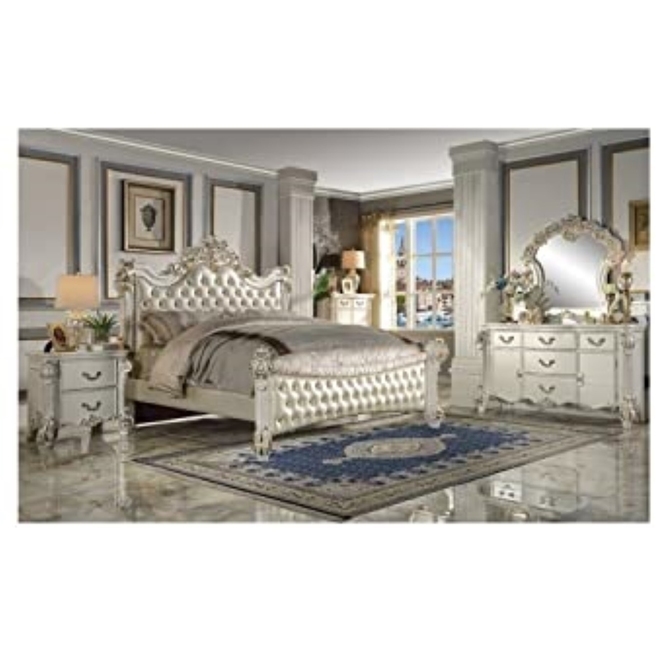 BD01341 - Mirror, Antique Pearl Finish - Vendom