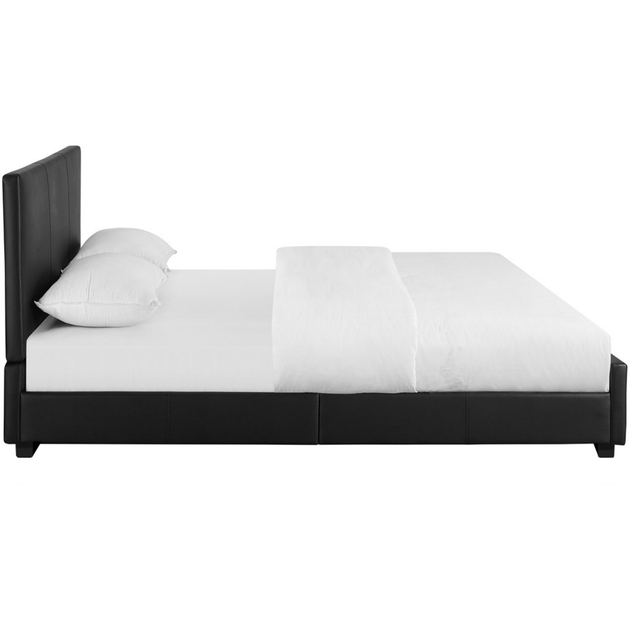 Hindes Upholstered Platform Bed, Black, King