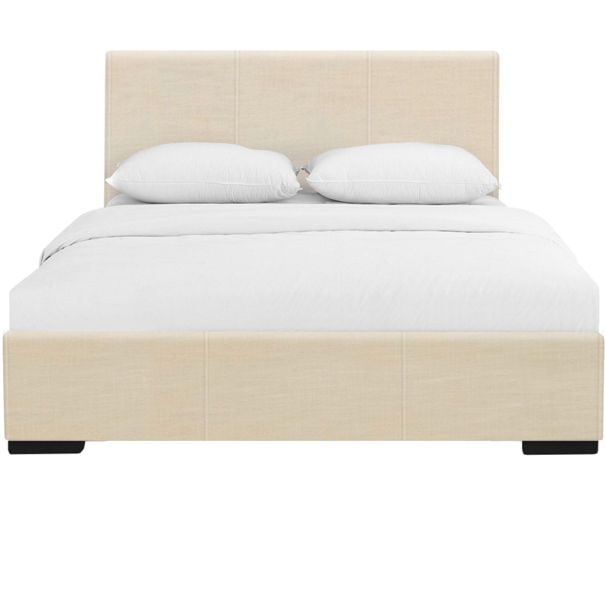Hindes Upholstered Platform Bed, Beige, Queen