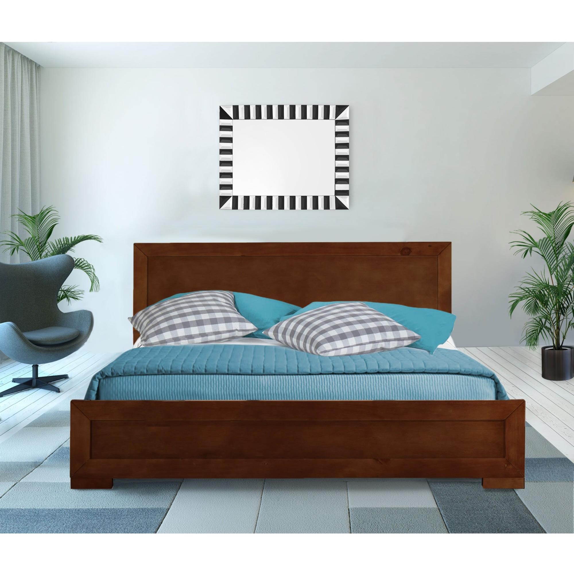 Oxford Platform Bed, Walnut, Queen