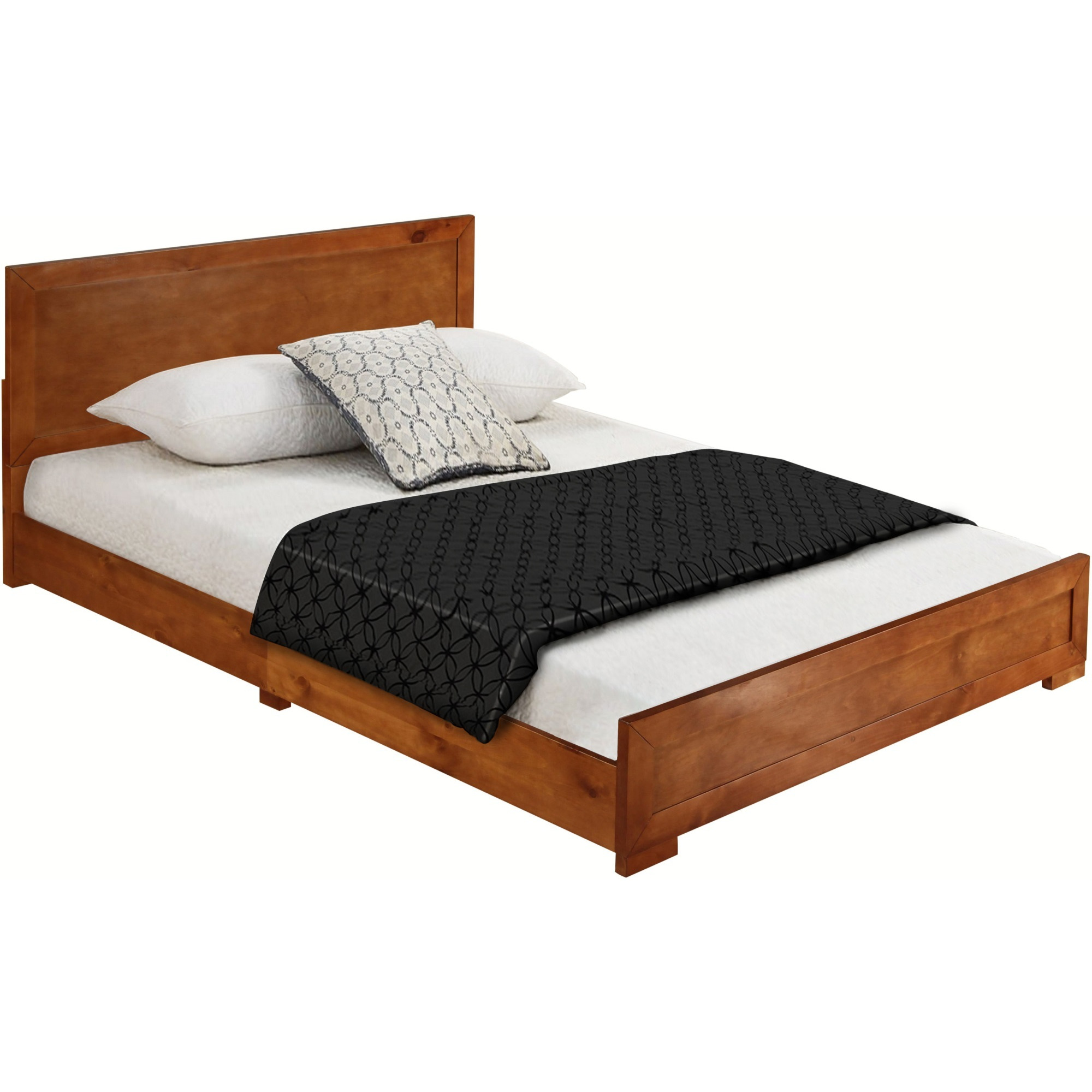 Trent Wooden Platform Bed in Cherry, King