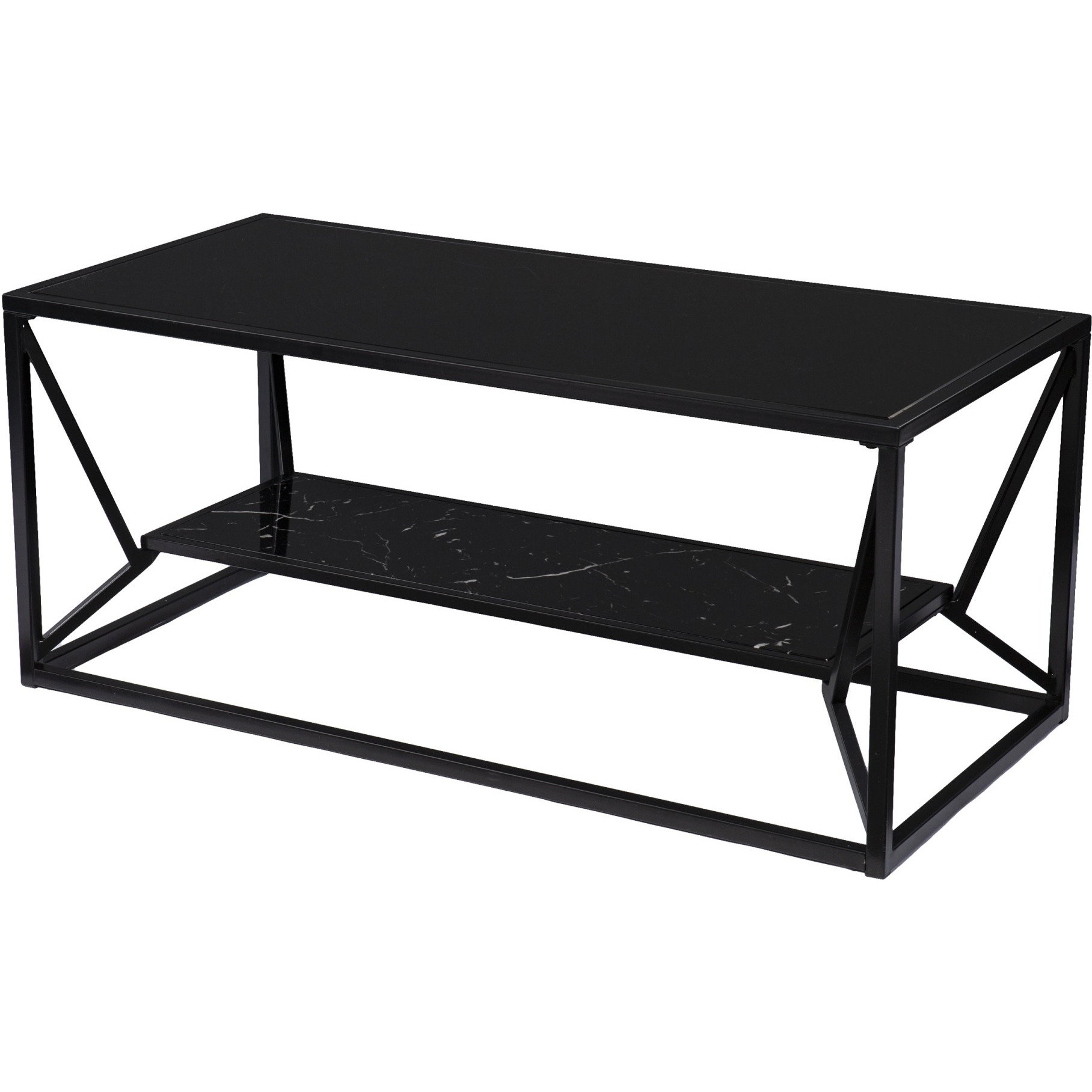 Argall Glass-Top Cocktail Table w/ Storage