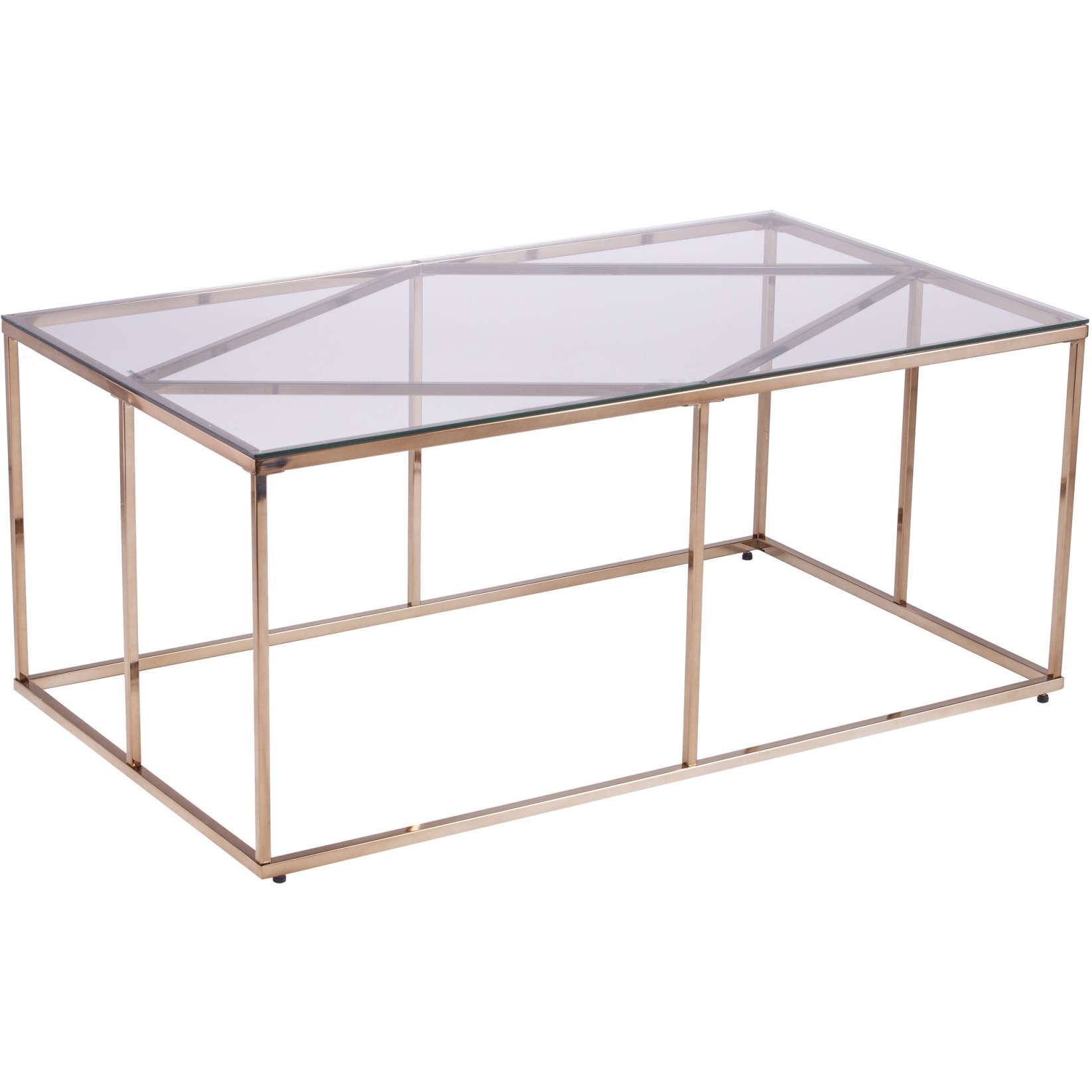 Nicholance Contemporary Glass-Top Cocktail Table