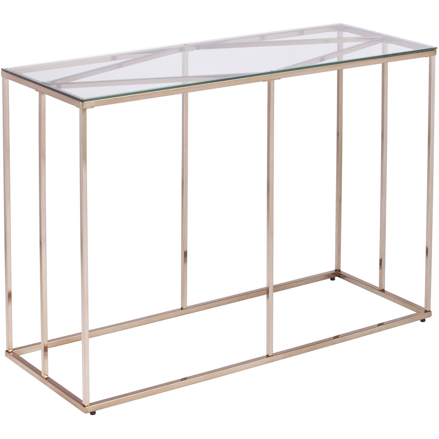 Nicholance Contemporary Glass-Top Console Table