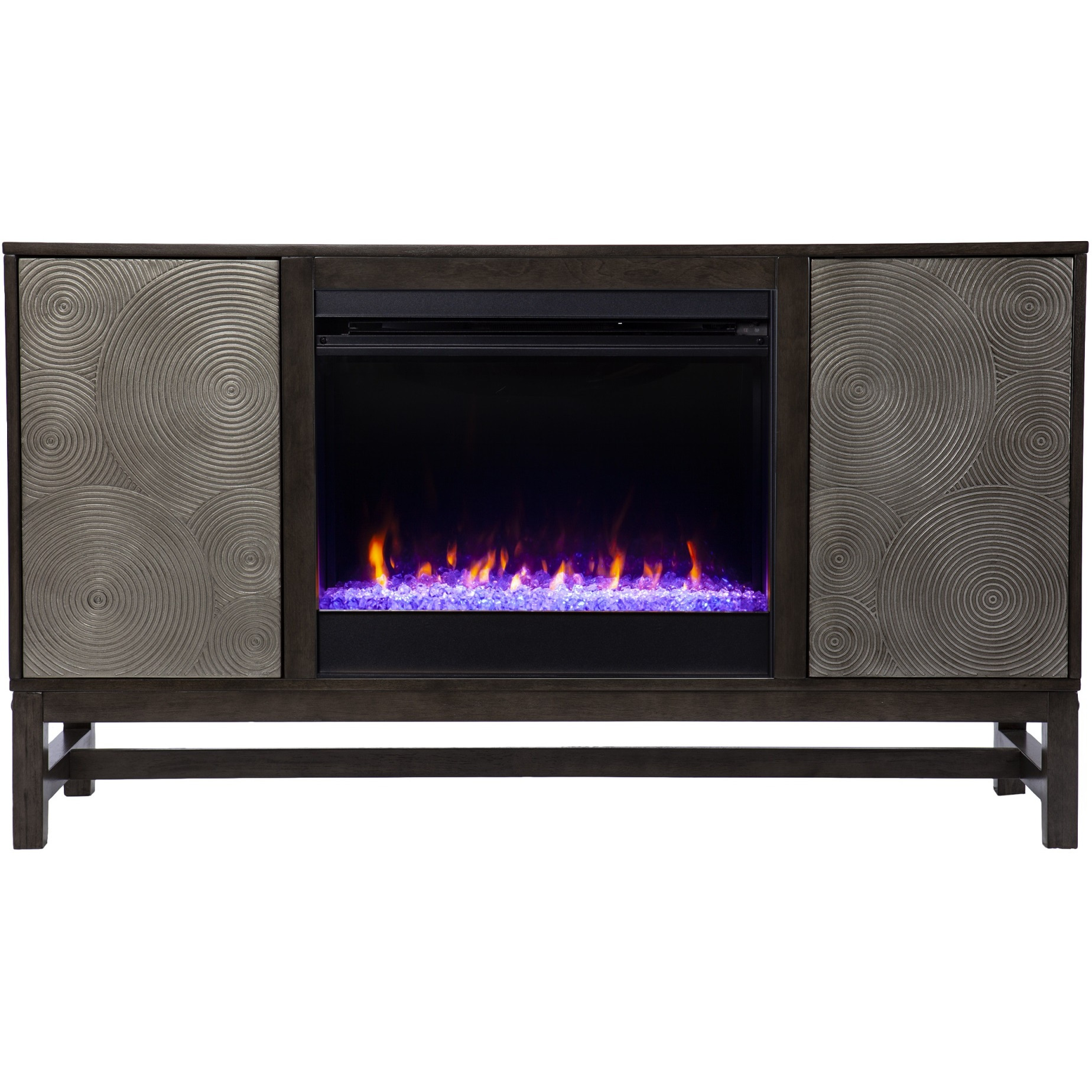 Lannington Color Changing Fireplace w/ Media Storage