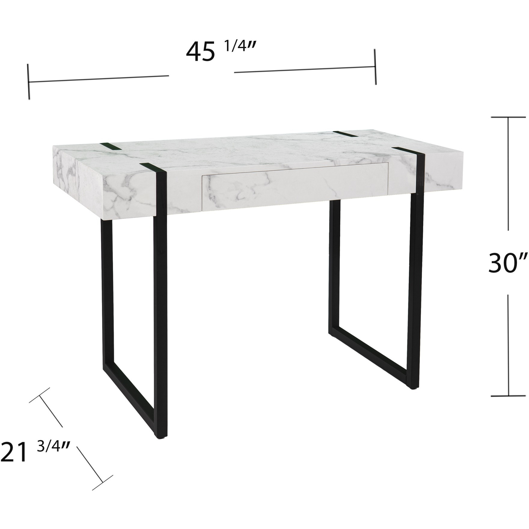 Rangley Modern Faux Marble Desk