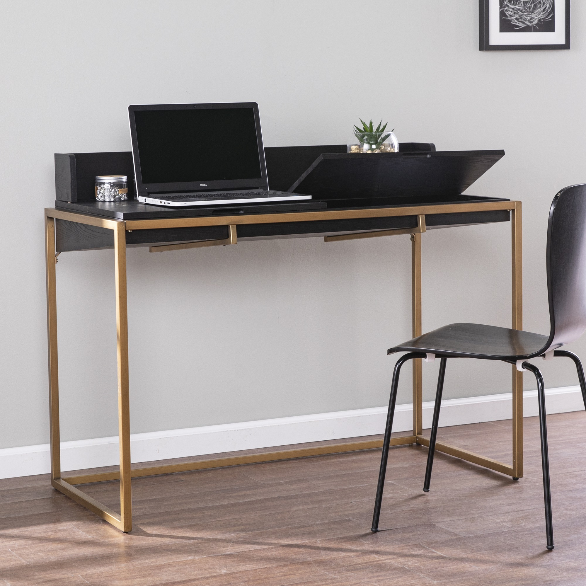Caldlin Flip-Top Desk w/ Storage