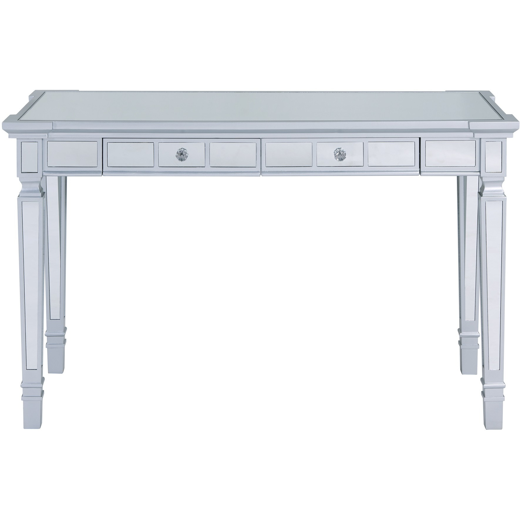 Glenview Glam Mirrored Writing Desk w/ Drawers