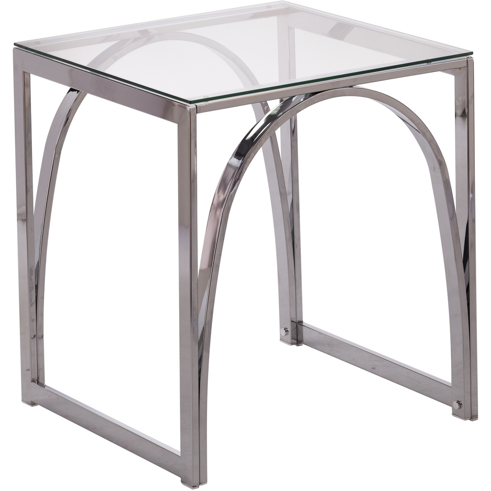 Stevenly Square Glass-Top End Table