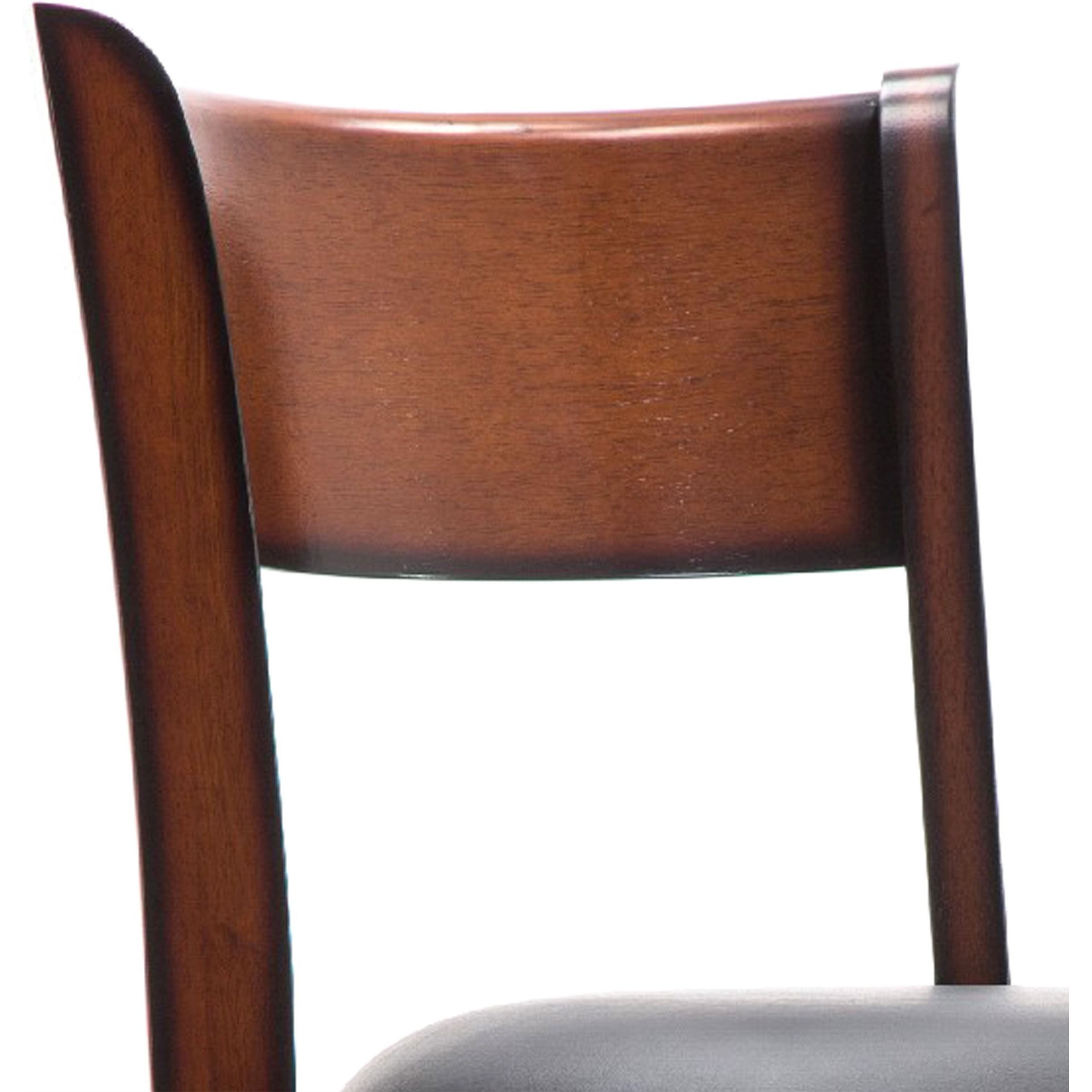 Pal 29 Inch Swivel Bar Stool, Solid Wood, Rich Bonded Leather, Brown