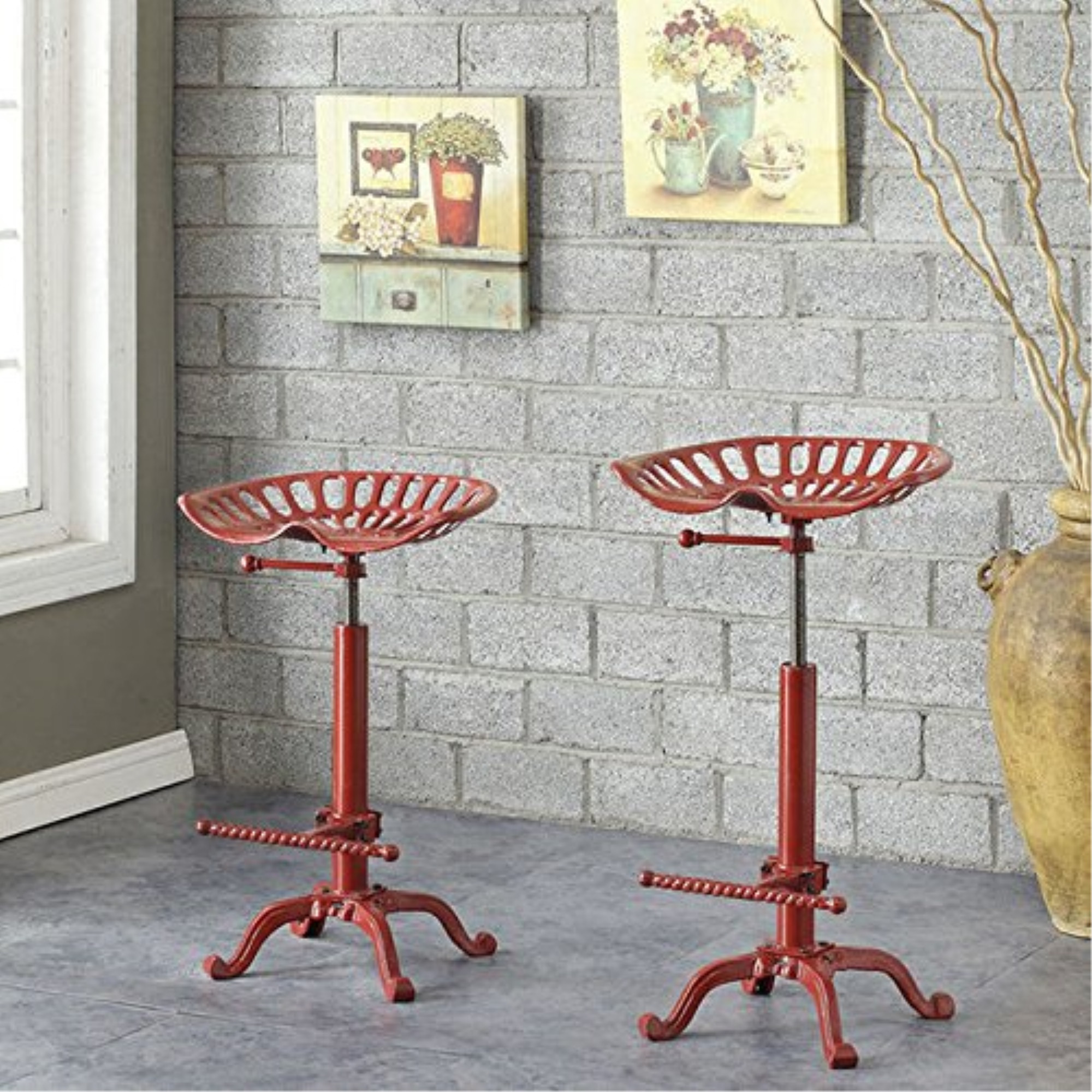 Farmhouse Tractor Stool, Industrial