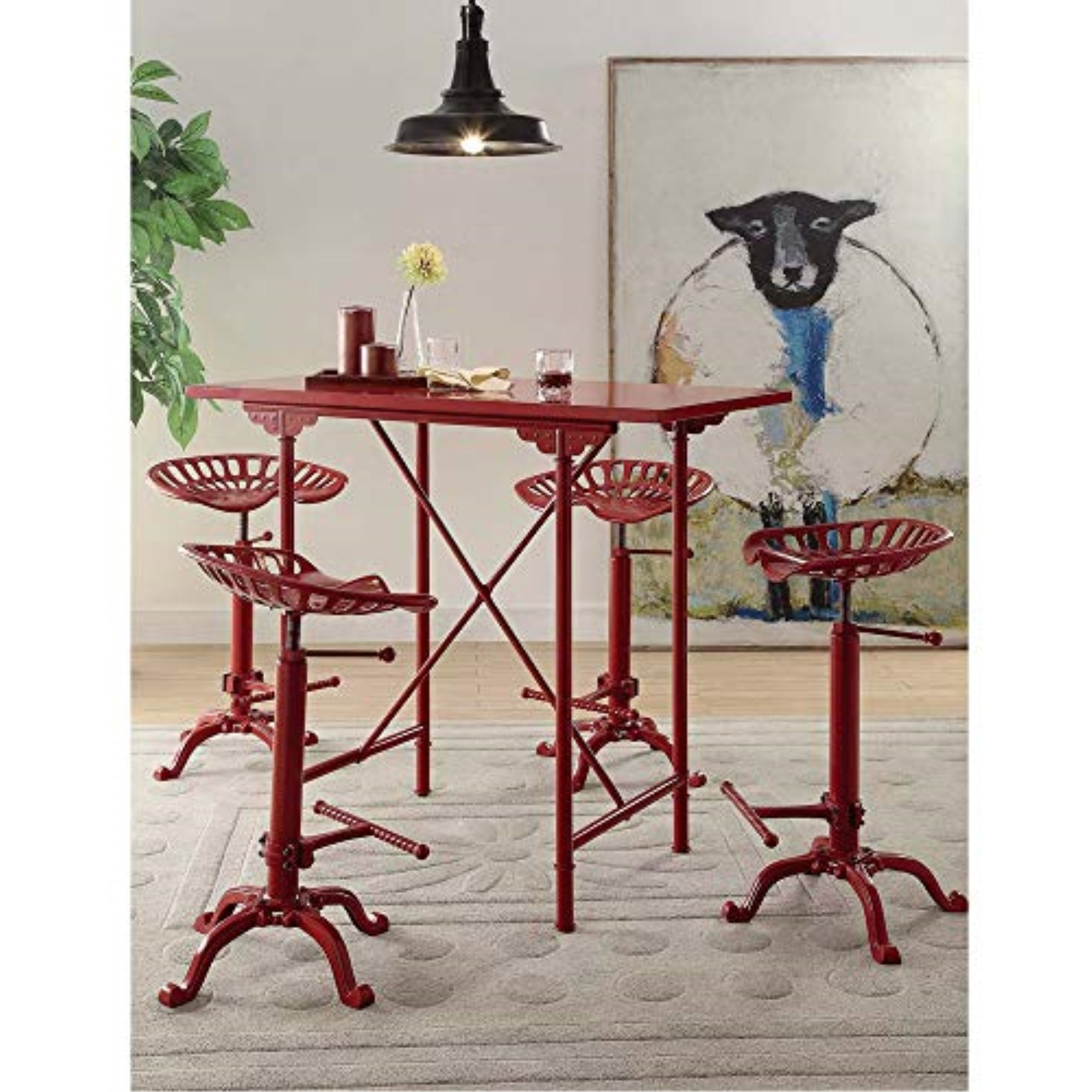 Farmhouse Tractor Stool, Red
